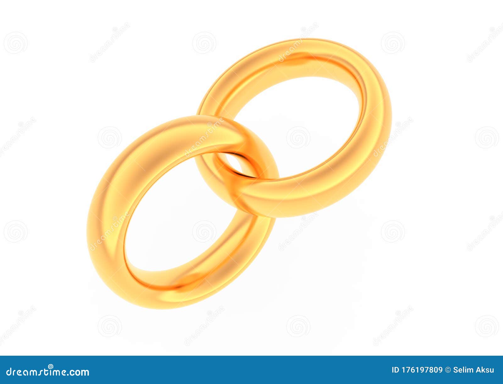 Download Two Intertwined Gold Wedding Rings. Stock Illustration ...