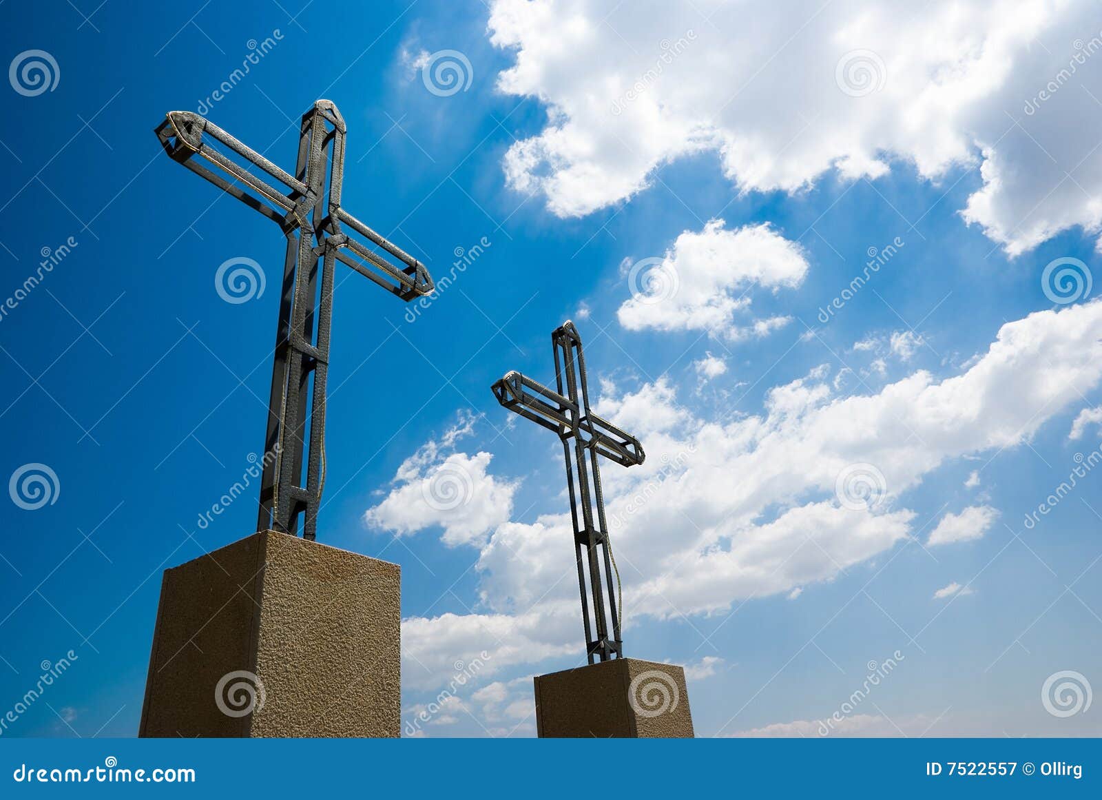 Two iron crosses stock image. Image of holy, crucifixion 7522557