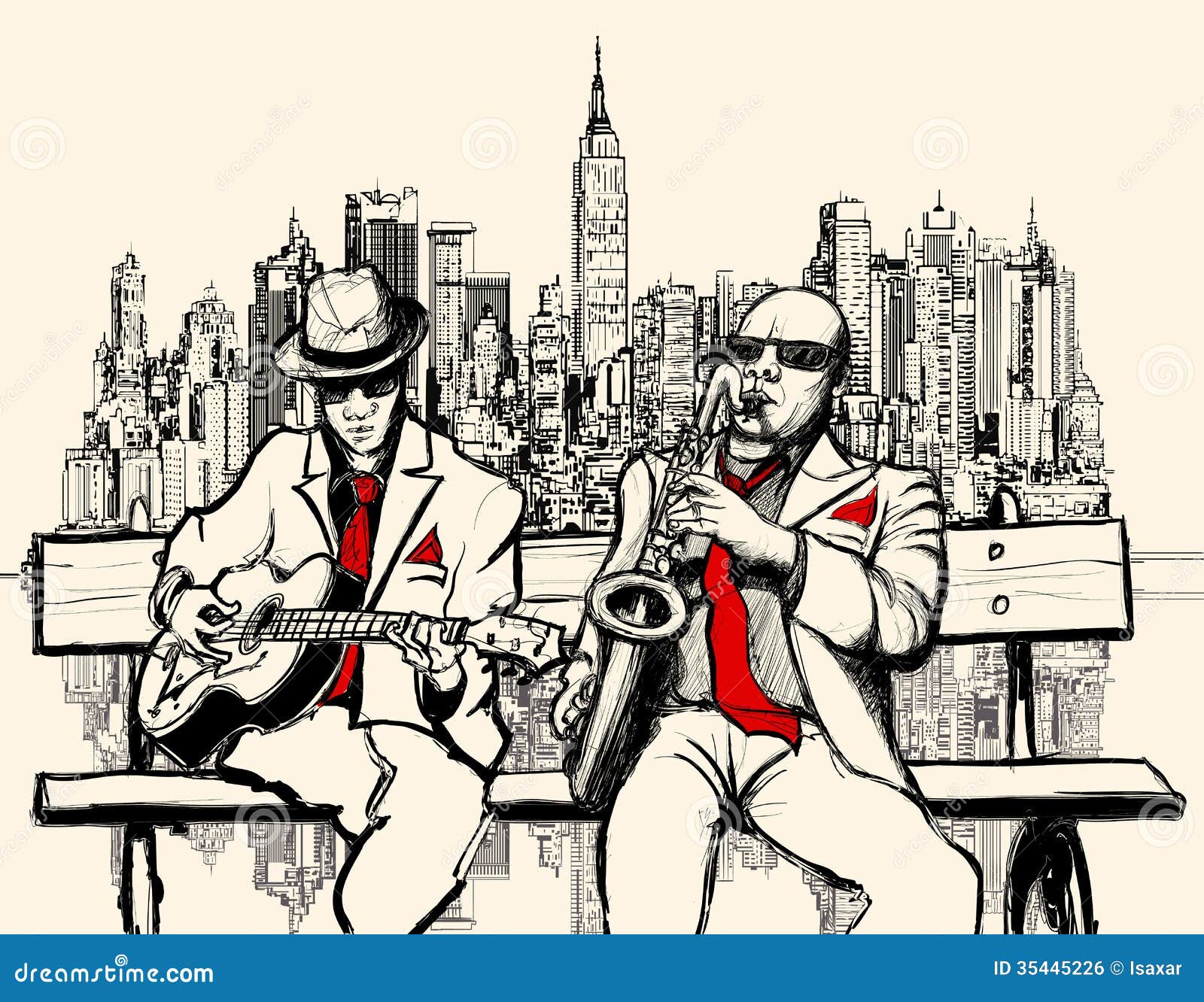 two jazz men playing in new york