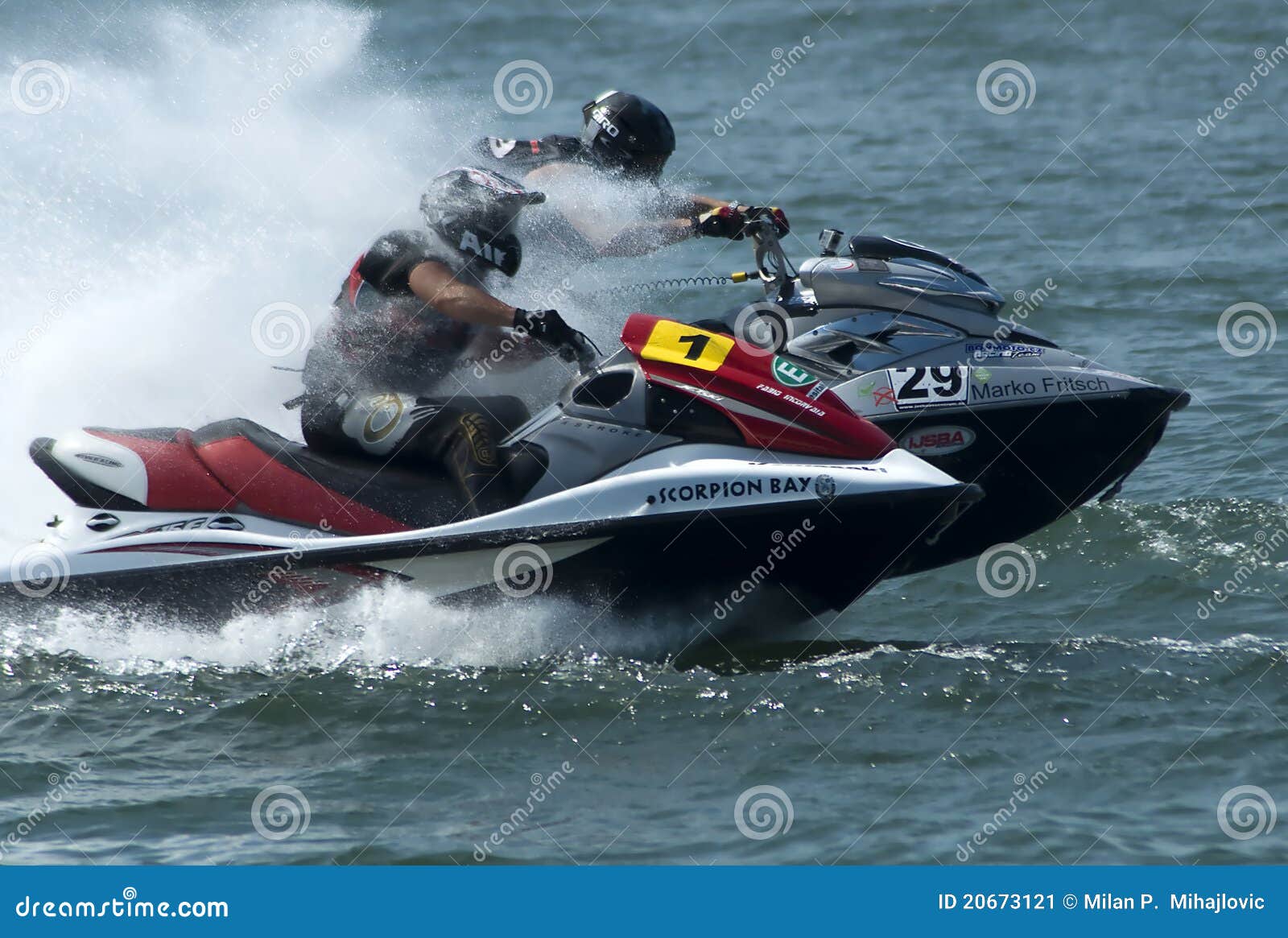 Two Jet Ski Drivers in Duel Editorial Photo Image of marko, europe