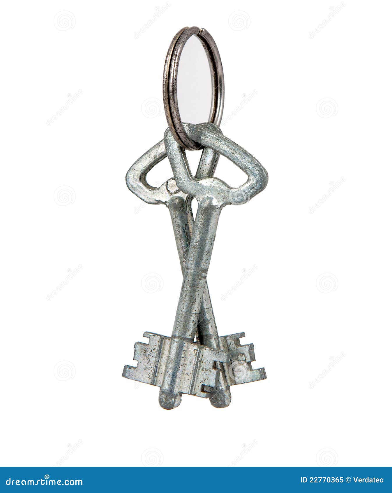 Two keys on keyring stock image. Image of closeup, lock 22770365
