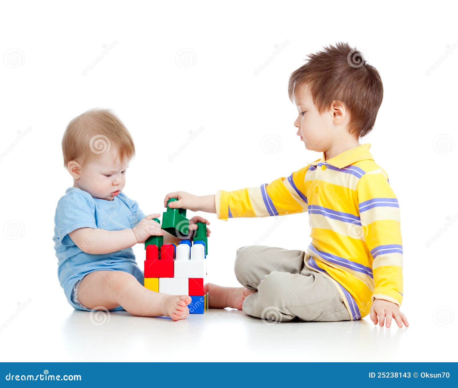 Two Kids Brothers Play Together Stock Image Image of creativity
