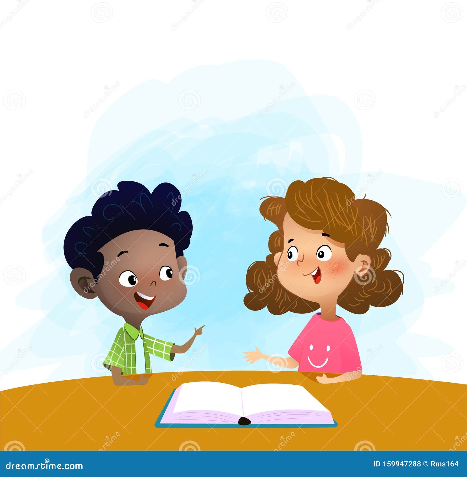 Two Kids Talking Stock Illustrations – 435 Two Kids Talking Stock  Illustrations, Vectors & Clipart - Dreamstime