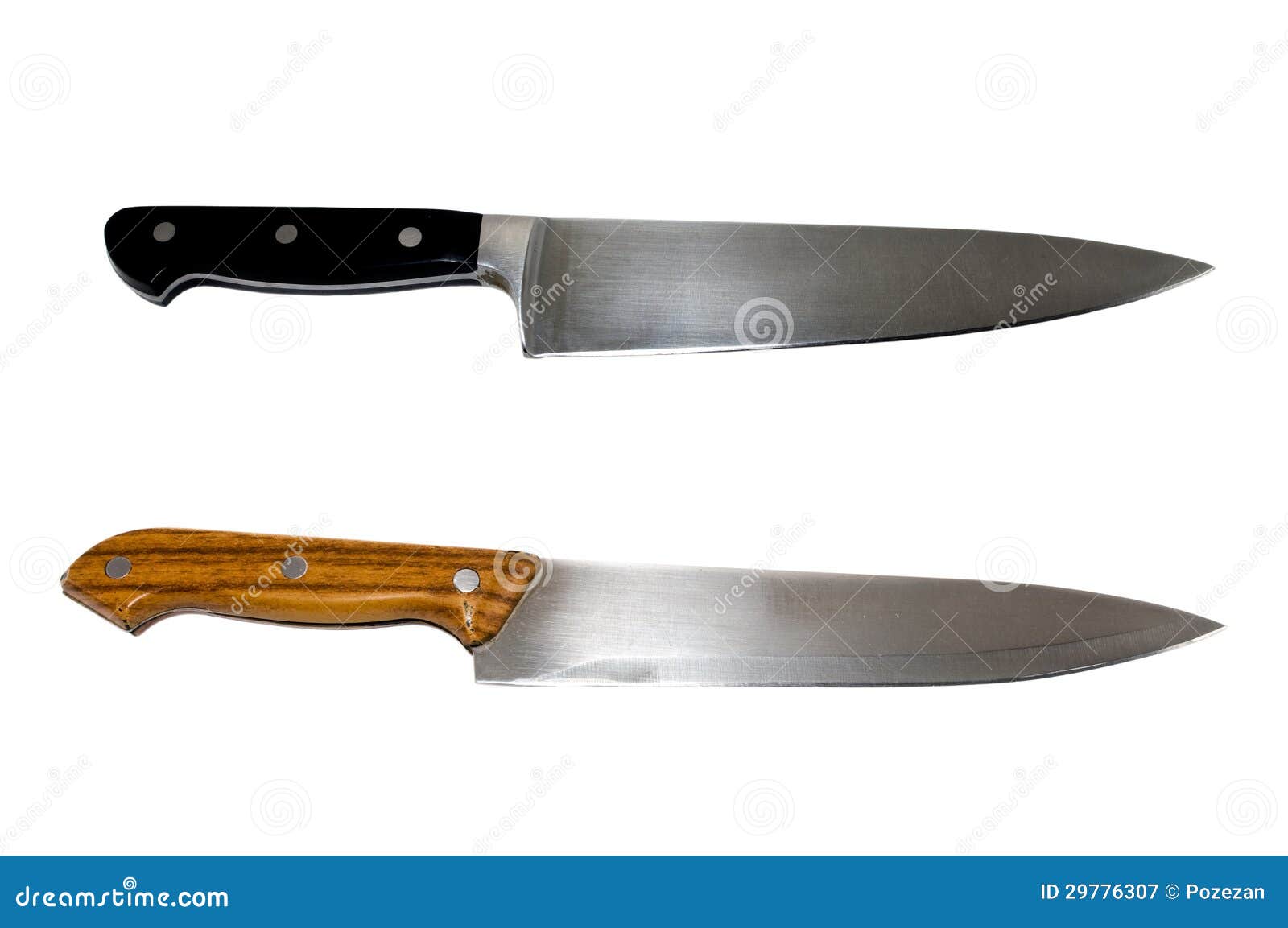 Two kitchen knives stock image. Image of cook, metallic 29776307