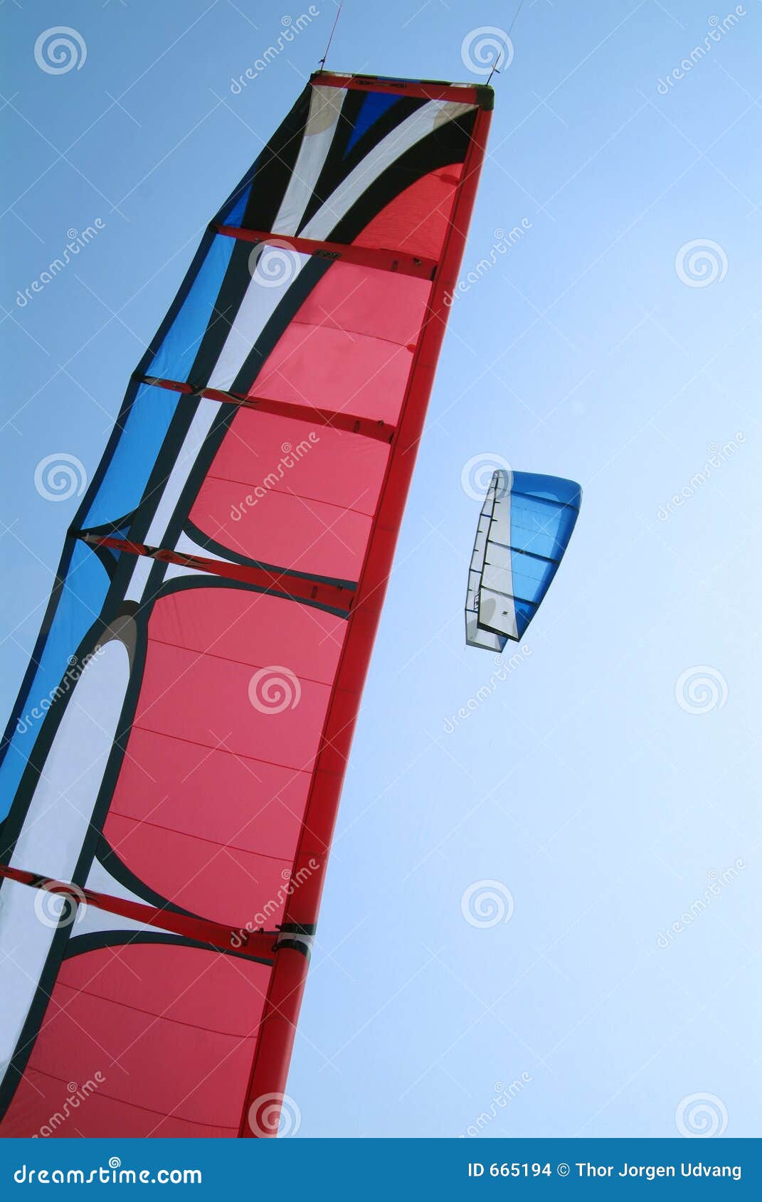 Two kite surfer kites stock photo. Image of blue, kite 665194