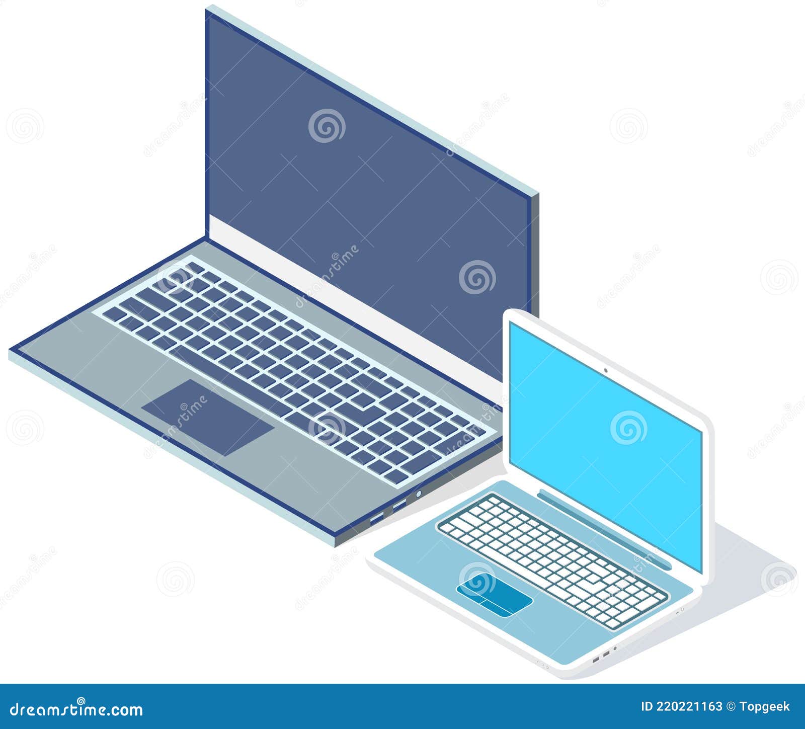 Foldable Laptops with Builtin Keyboard and Monitor. Electronic Appliances, Equipment for Work