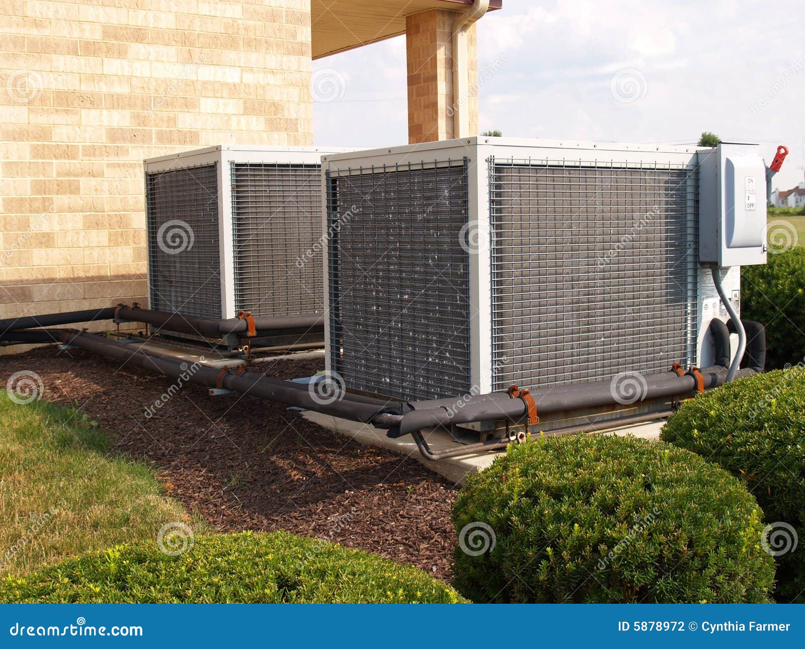 Two large air conditioners stock photo. Image of heavy 5878972