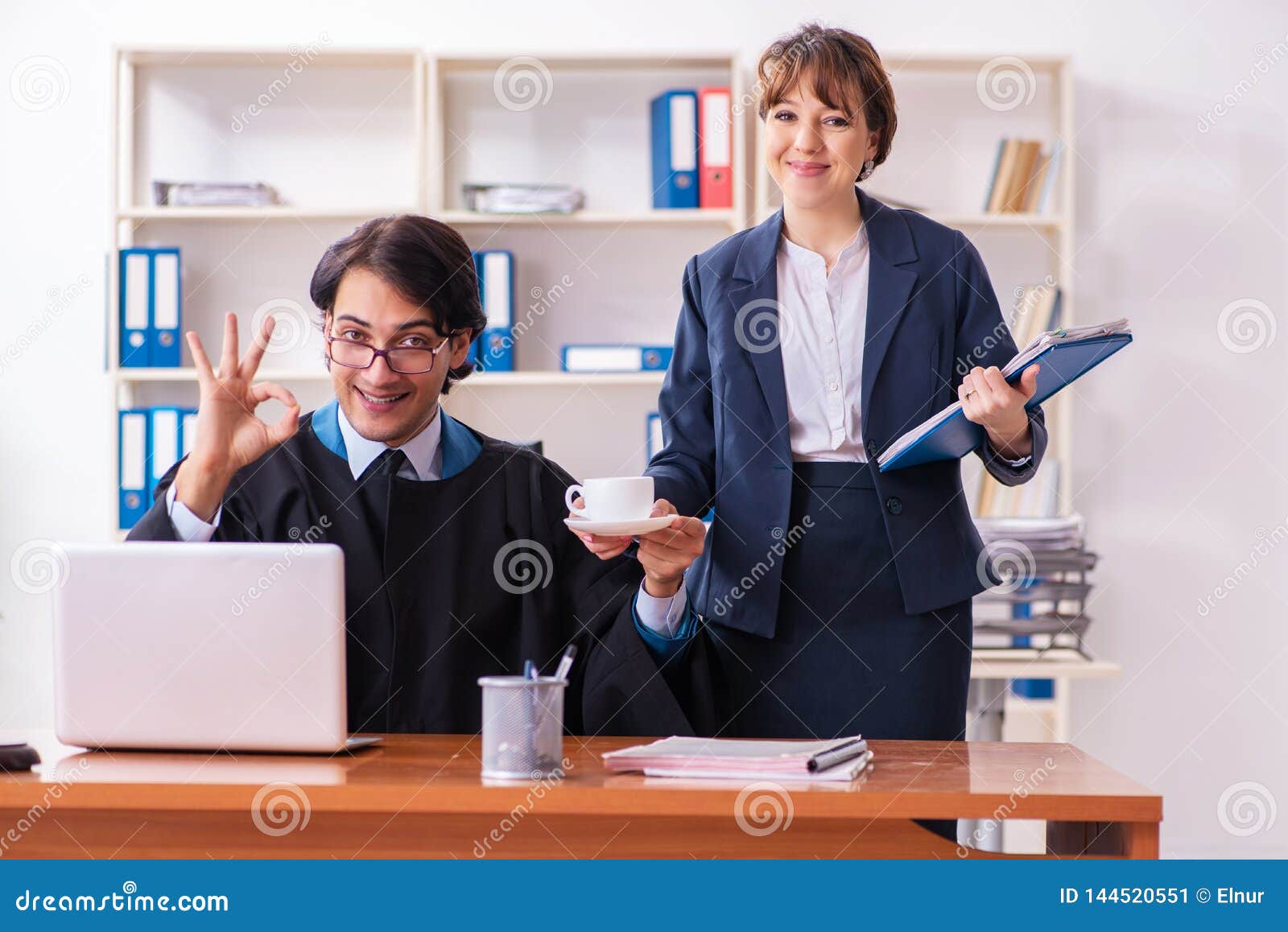 The Two Lawyers Working in the Office Stock Image Image of legally