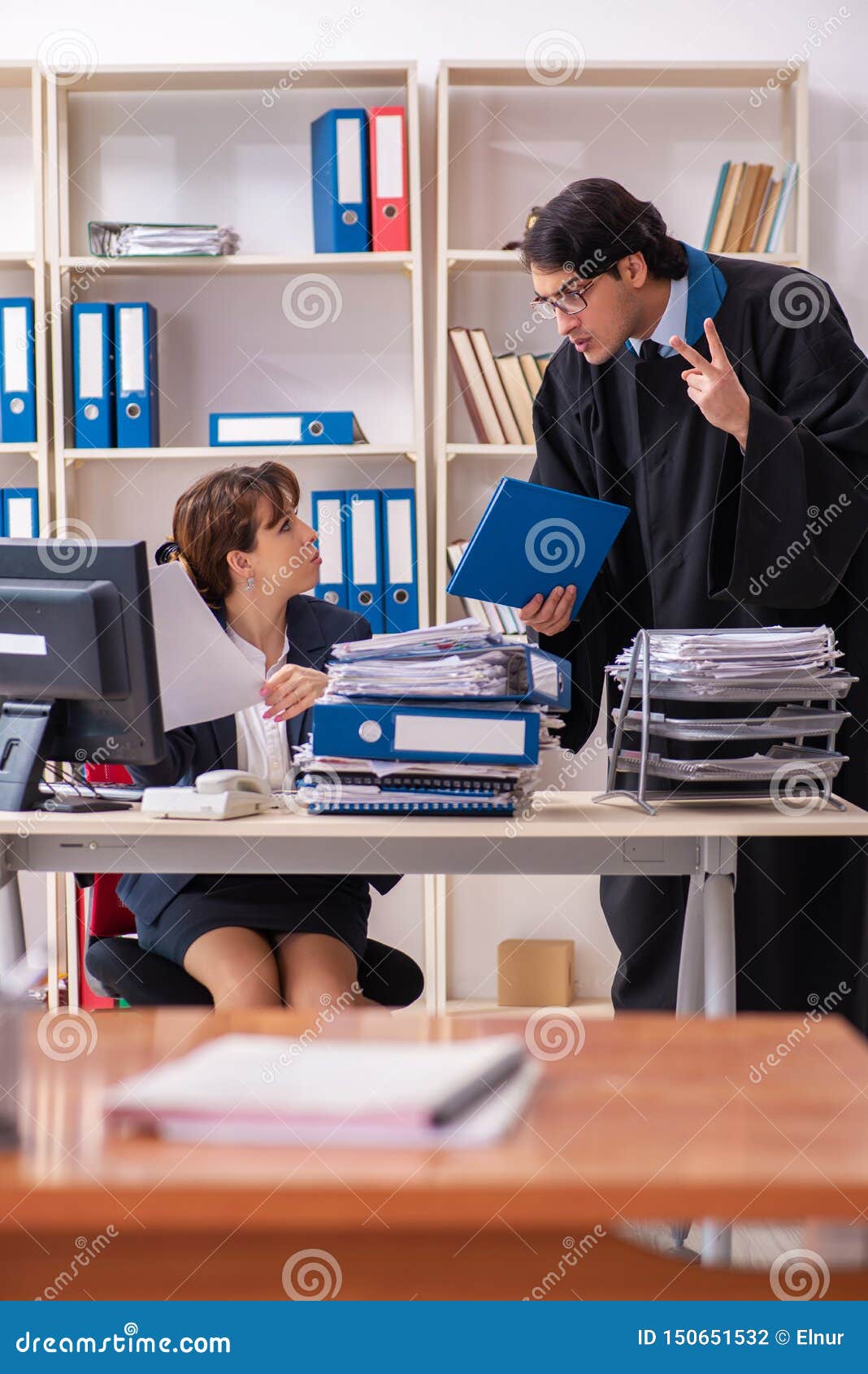 The Two Lawyers Working in the Office Stock Photo Image of legal