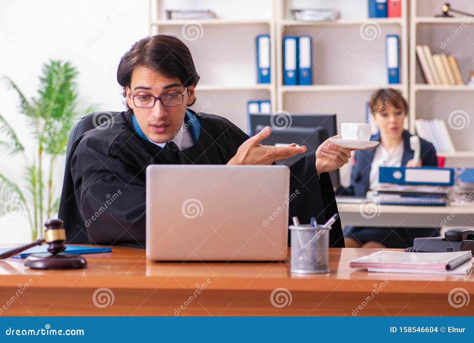 Two Lawyers Working in the Office Stock Photo Image of judicial