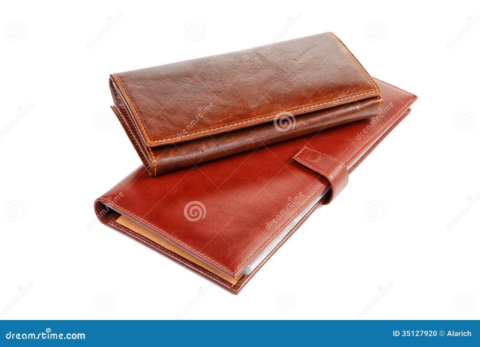 Two Leather Purses on a White Background Stock Photo Image of close, knob 35127920