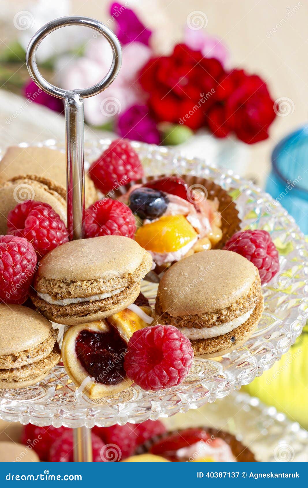 Two Level Dessert Stand Full of Sweets Stock Image Image of kids, celebration 40387137