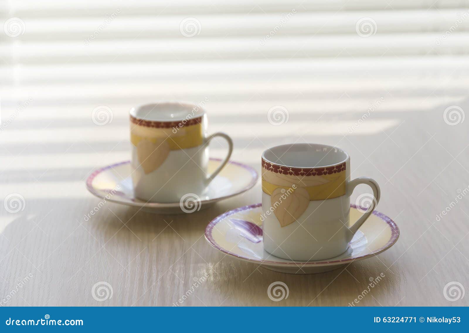 Two little coffee cups. stock image. Image of utensil 63224771