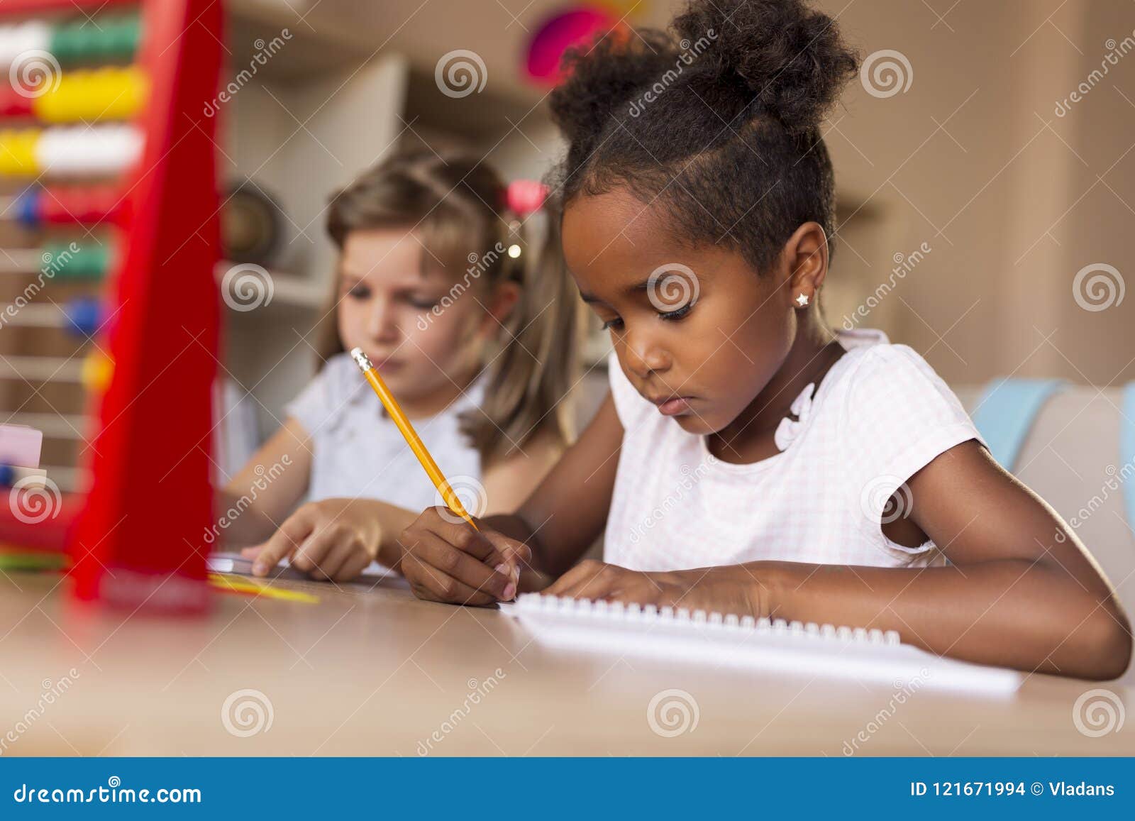 child doing math homework