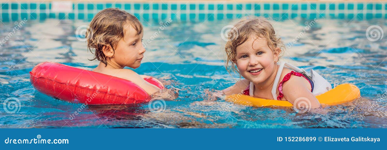 kids playing swimming pool