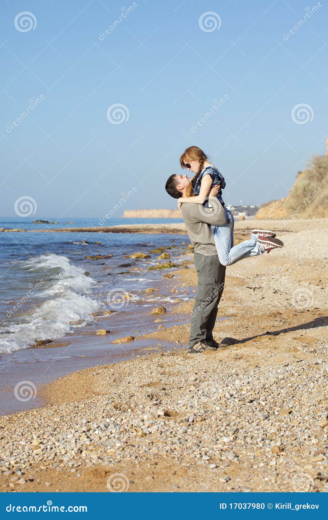 Two Lovers On The Beach Stock Photo Image 17037980