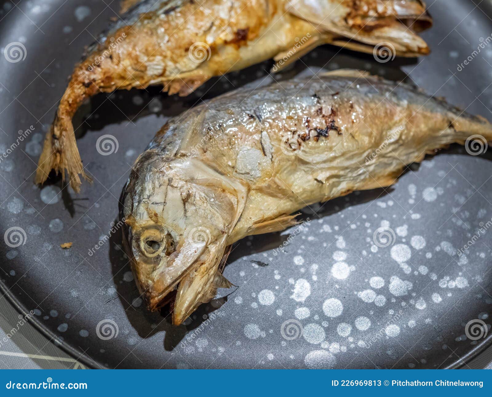 Two Mackeral Fish for Dinner Stock Image Image of fish, thai 226969813