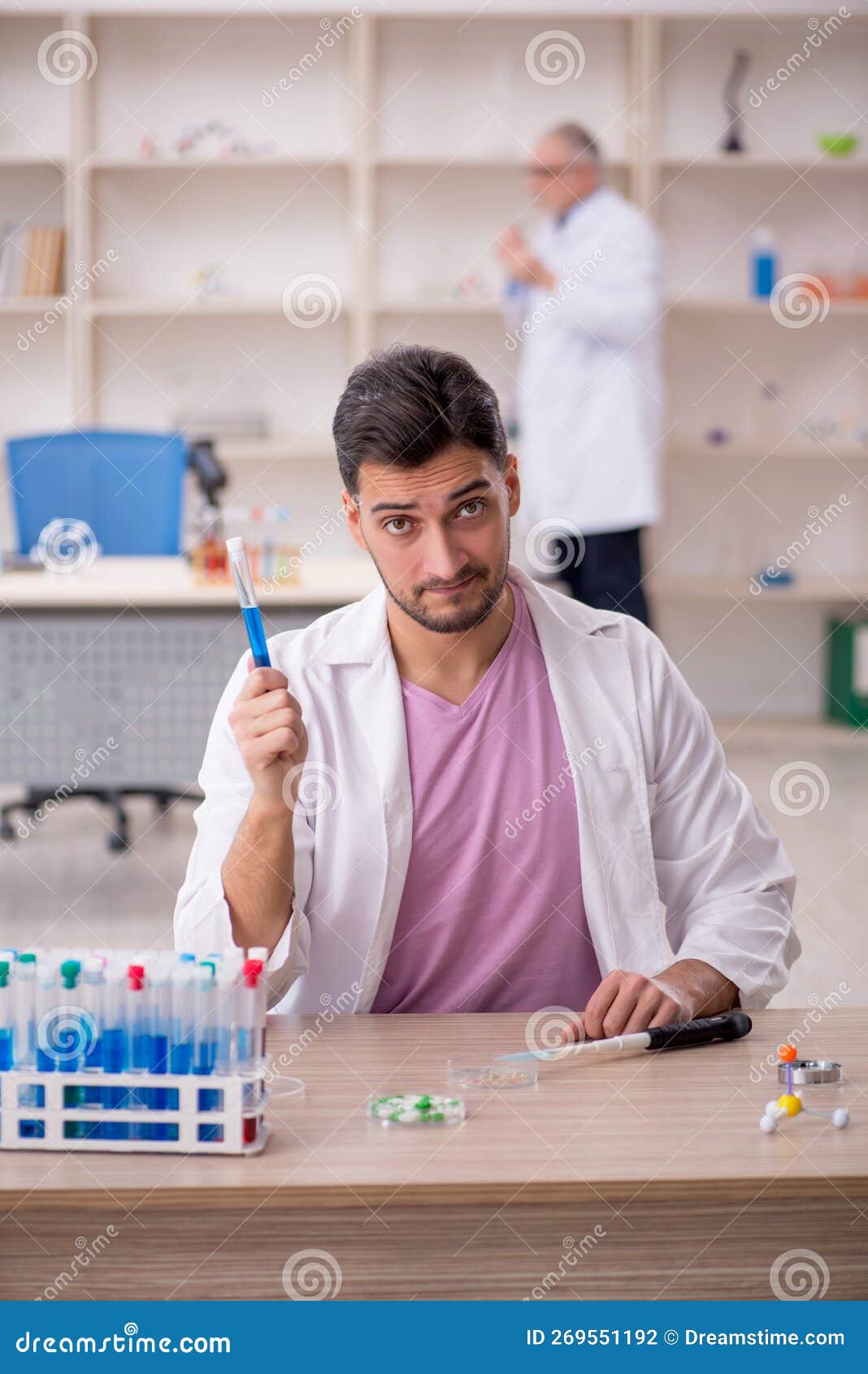 Two Male Chemists Working at the Lab Stock Photo Image of analyzing