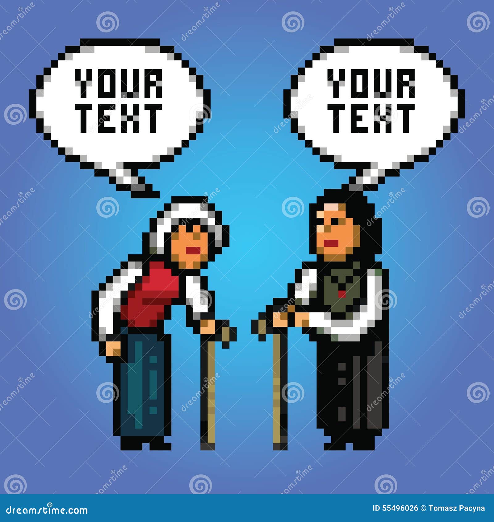 Grandmother Pixel Art Granny Pixelated Old Lady Old Game Graphics 8 Bit Vector Illustration