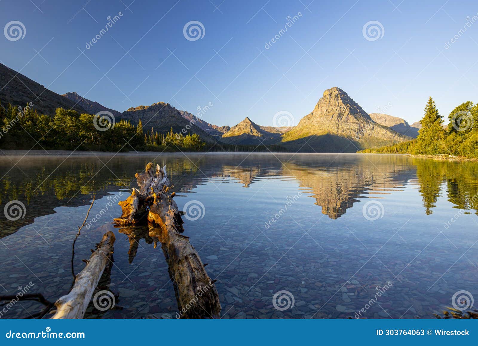 two medicine lake in glacier national park, montana