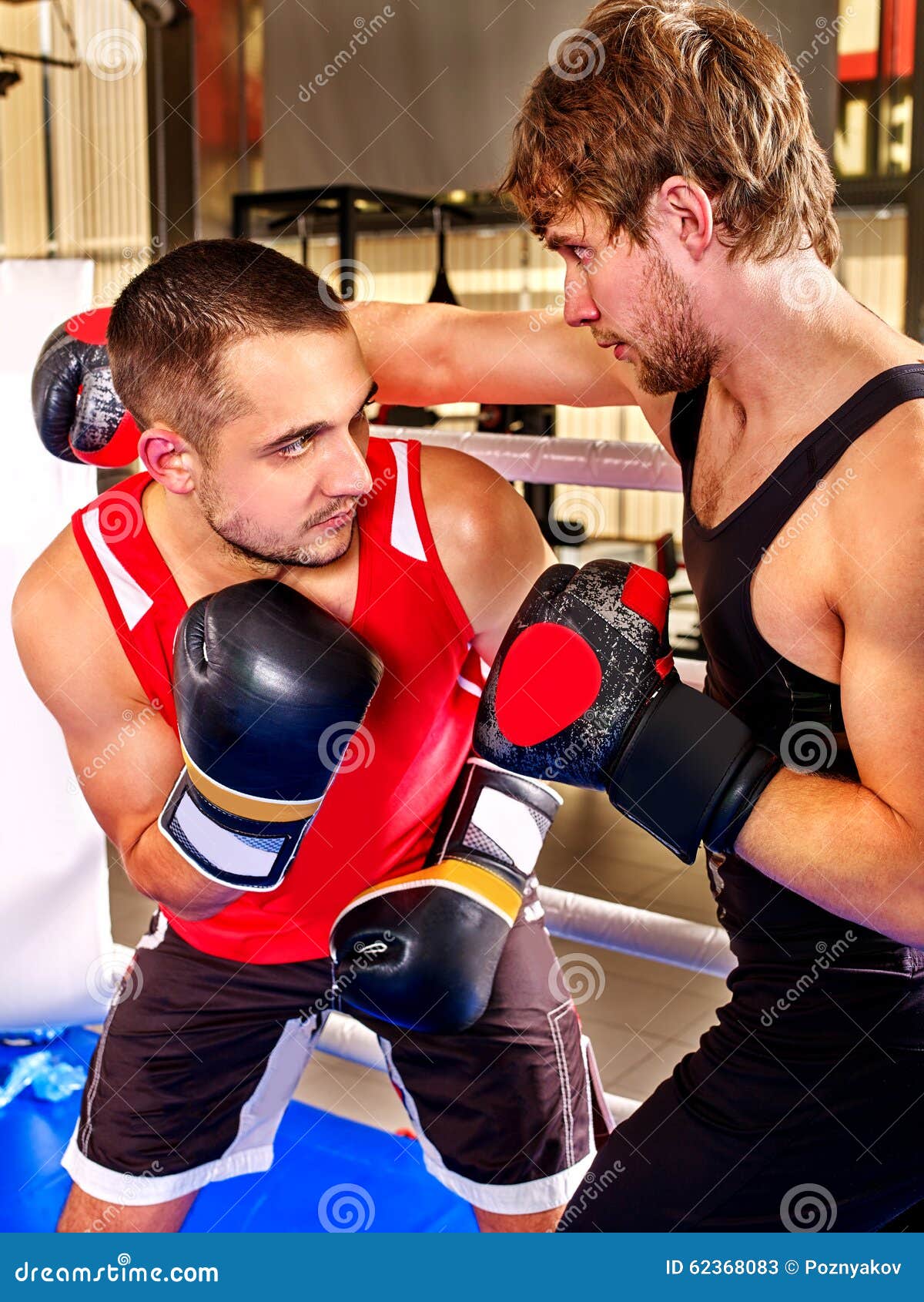 Two Men Boxer Wearing Gloves Boxing Stock Image Image of athlete