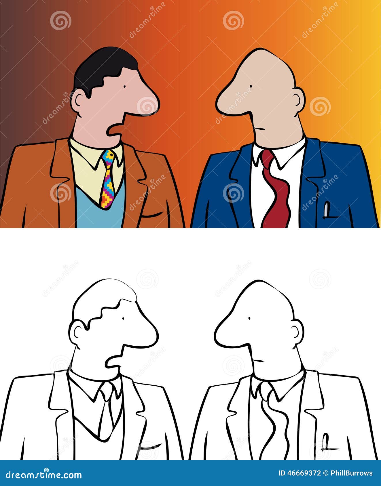 Two cartoon men talking stock vector. Illustration of proposition - 46669372 Two cartoon men talking stock vector. Illustration of proposition - 46669372