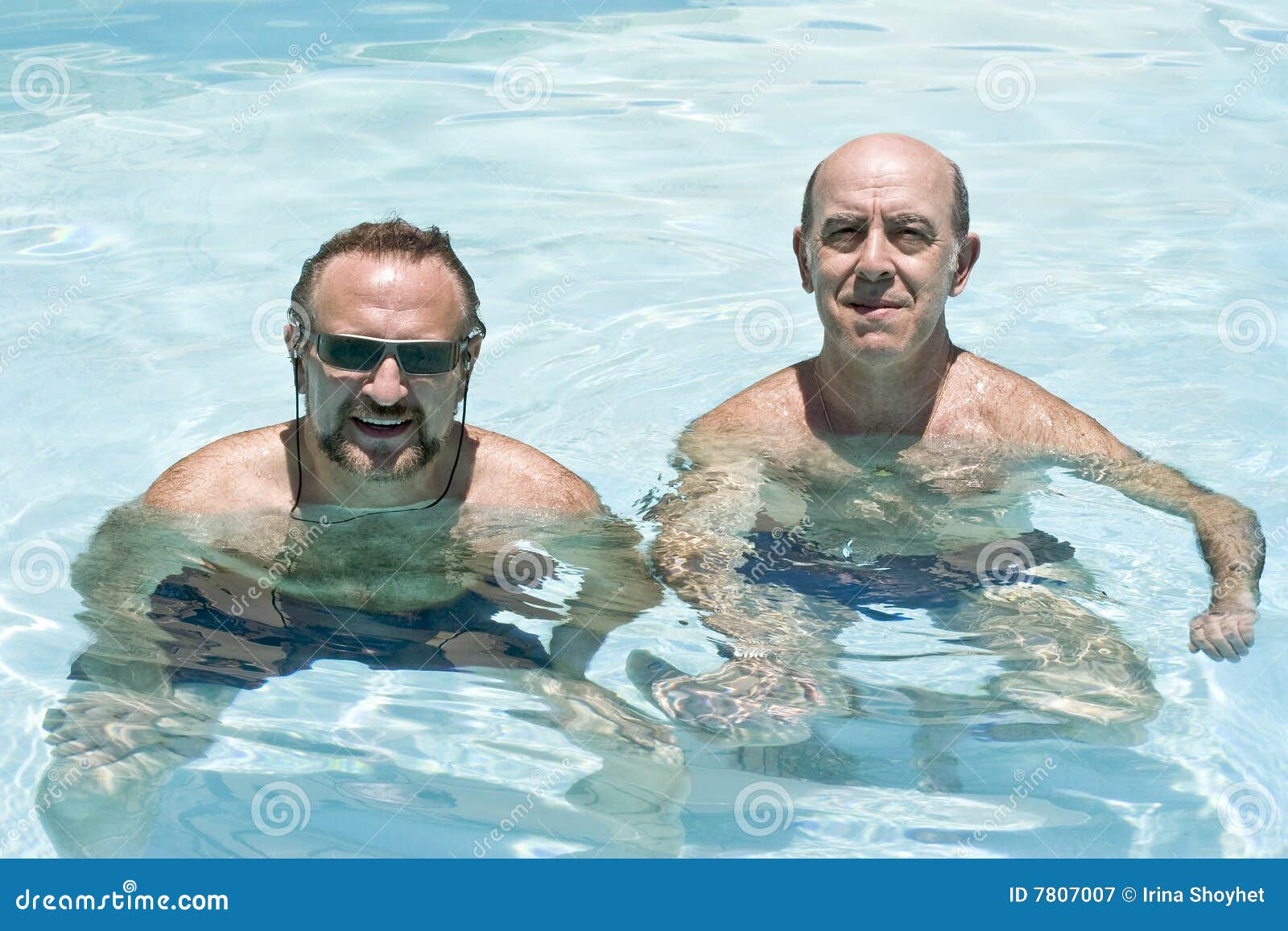 Two men in the pool stock image. Image of outdoors, swimming 7807007