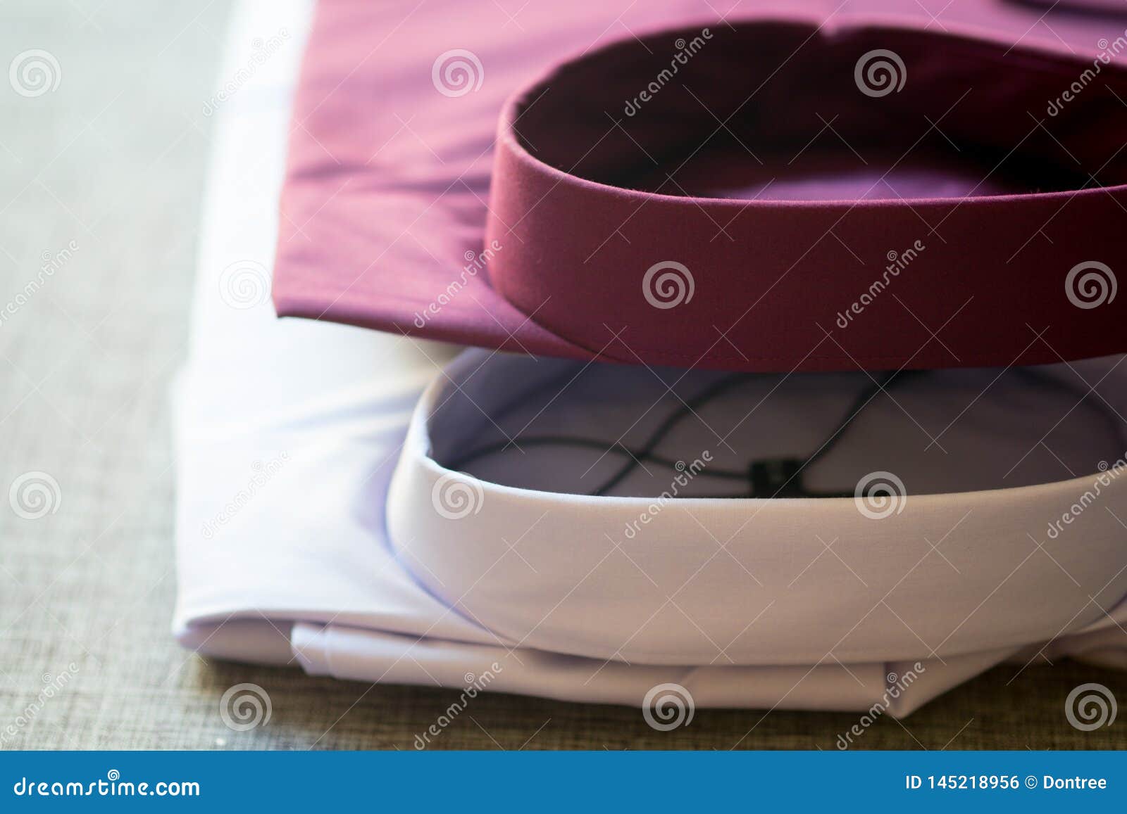 Two Men Shirts Made of Cotton Purple Shirts Stock Photo - Image of ...