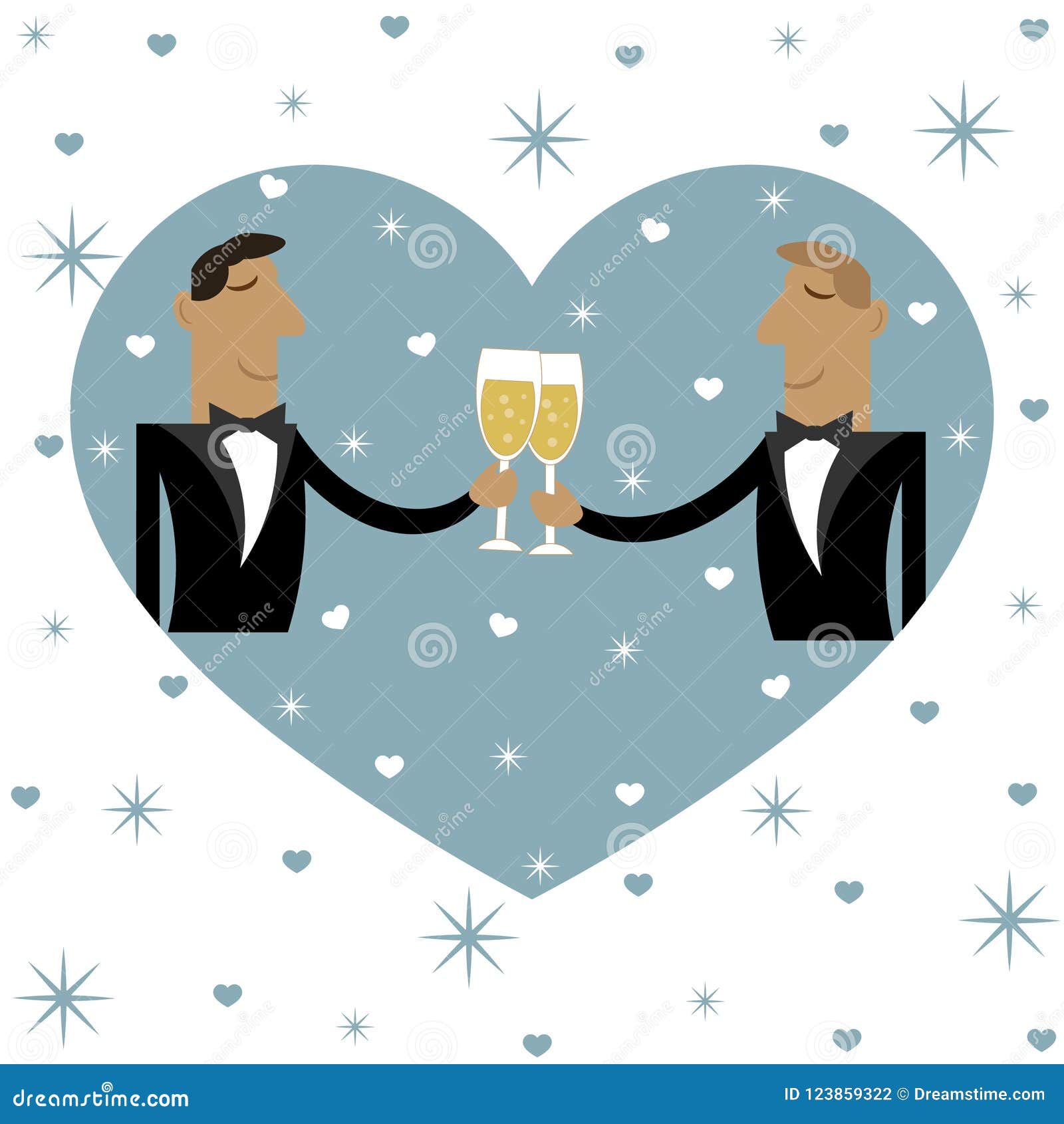 Two Guys are Drinking Together. Vector Illustration. Stock Vector ...