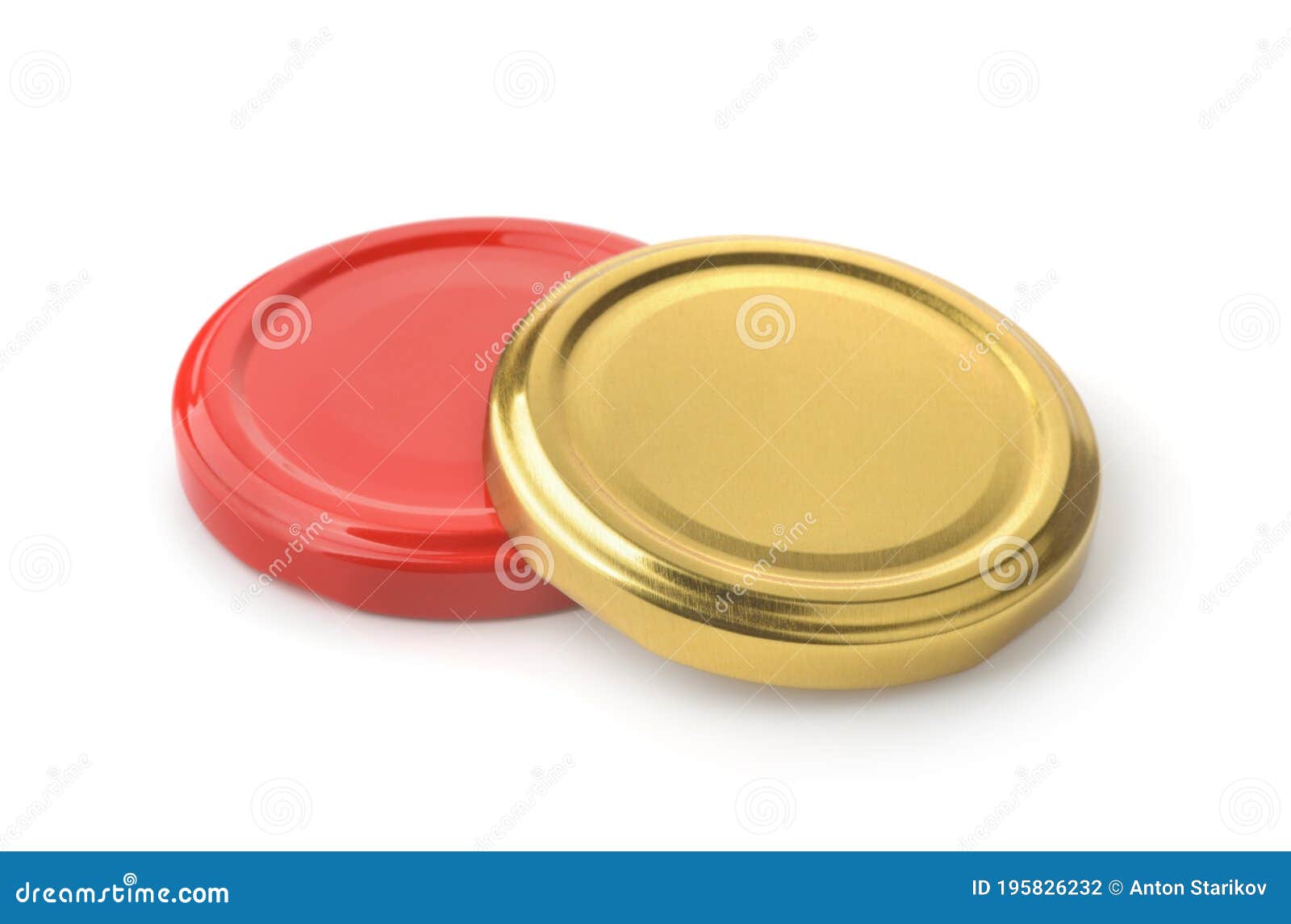 Two metal jar lids stock photo. Image of closeup, conservation 195826232