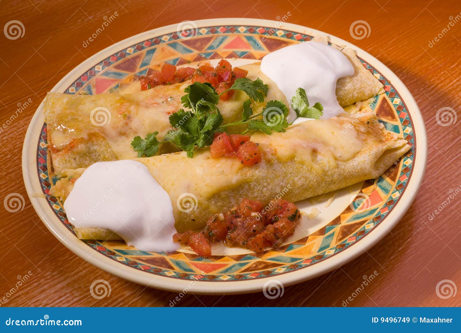 Two mexican pancakes stock image. Image of parsley, domestic 9496749