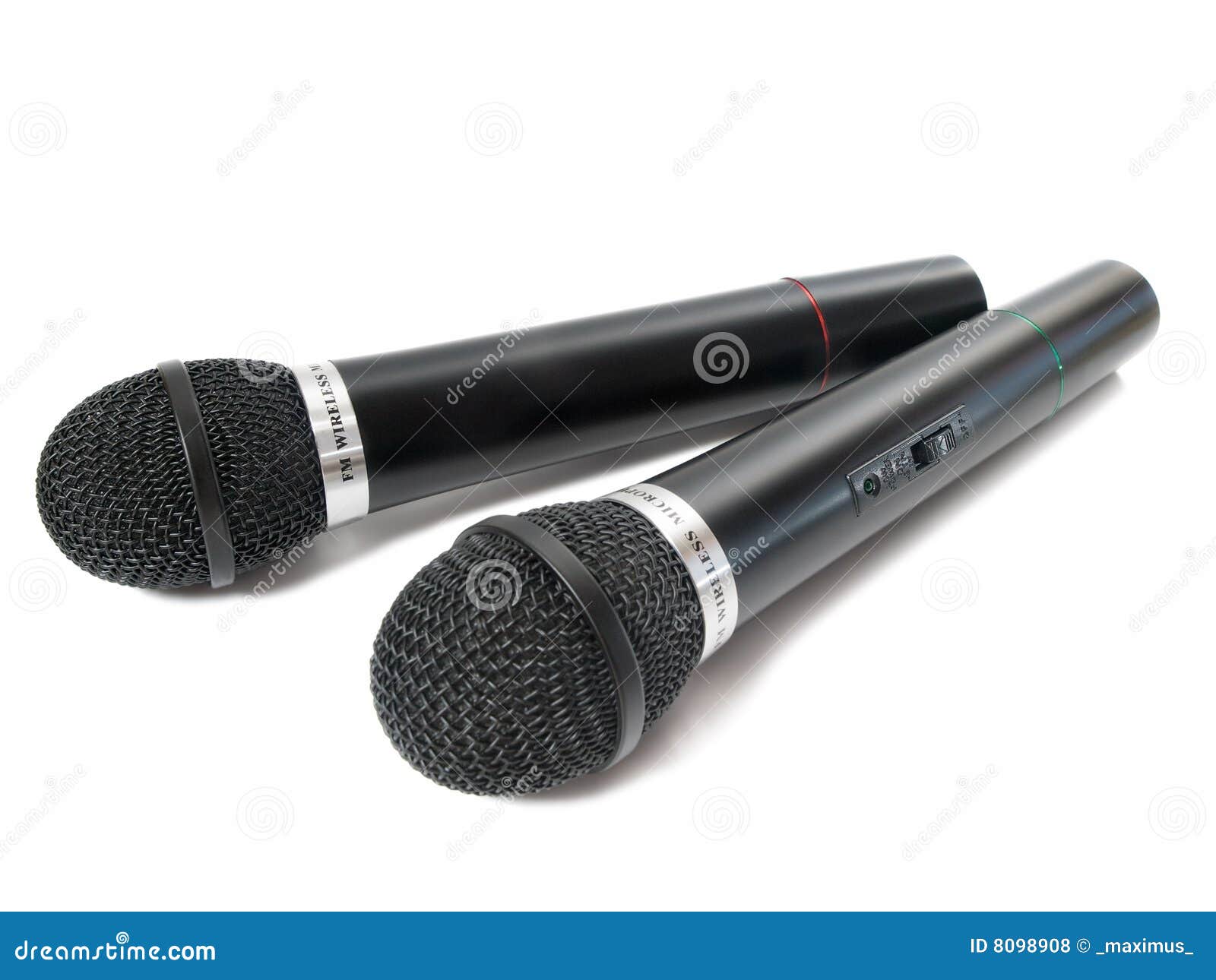 Two microphones stock photo. Image of isolated, classical 8098908