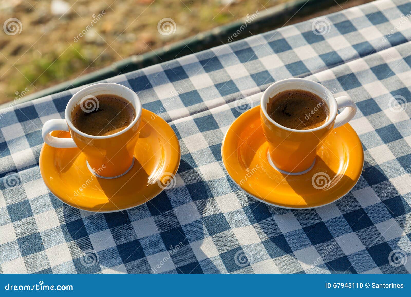 Two Mugs of Coffee on the Table Stock Photo Image of healthy, table