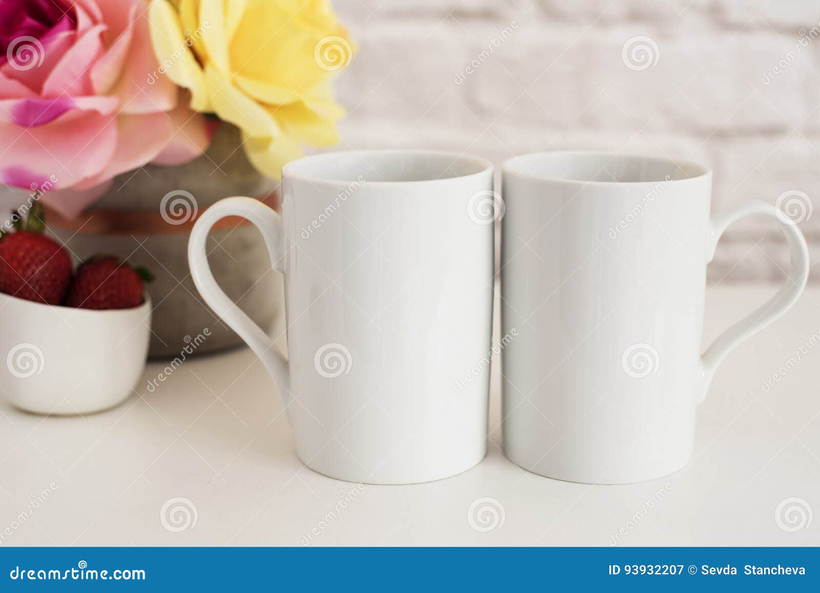Download Two Mugs. White Mugs Mockup. Blank White Coffee Mug Mock ...