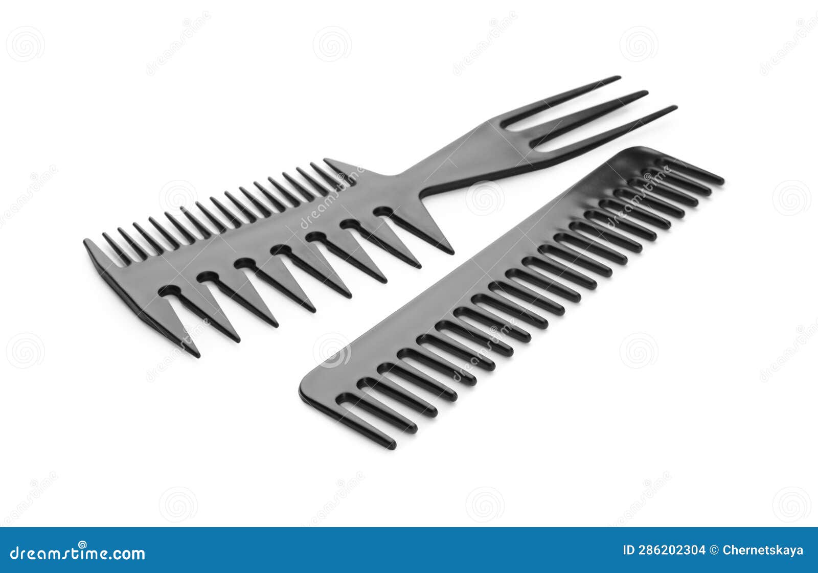Two New Hair Combs Isolated on White Stock Photo Image of hairdresser