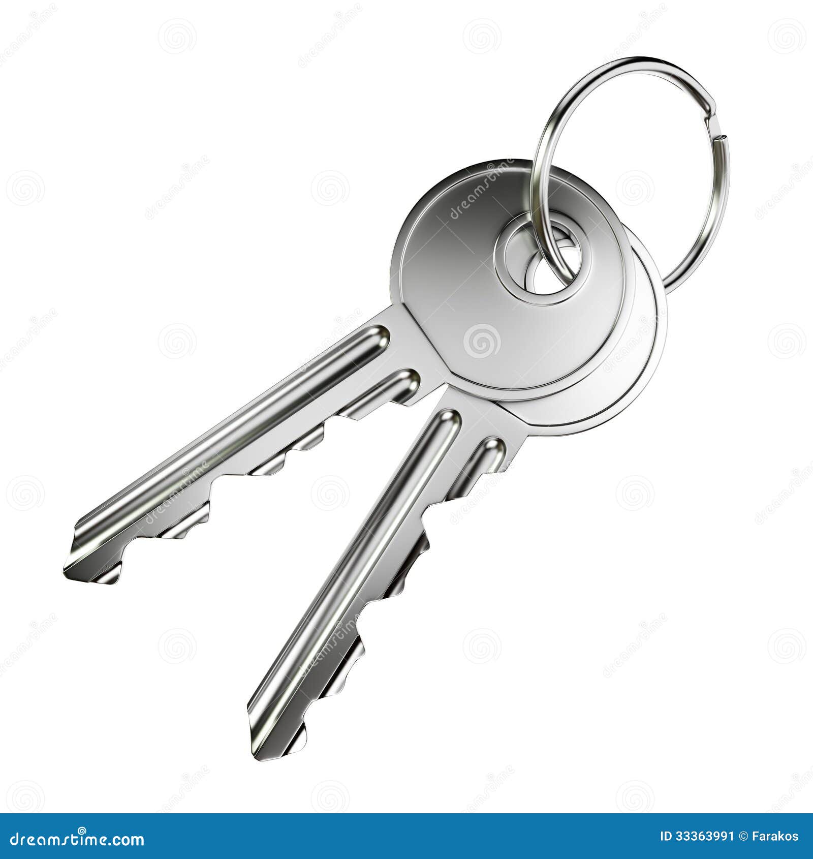 Two nickel door keys stock illustration. Image of home 33363991