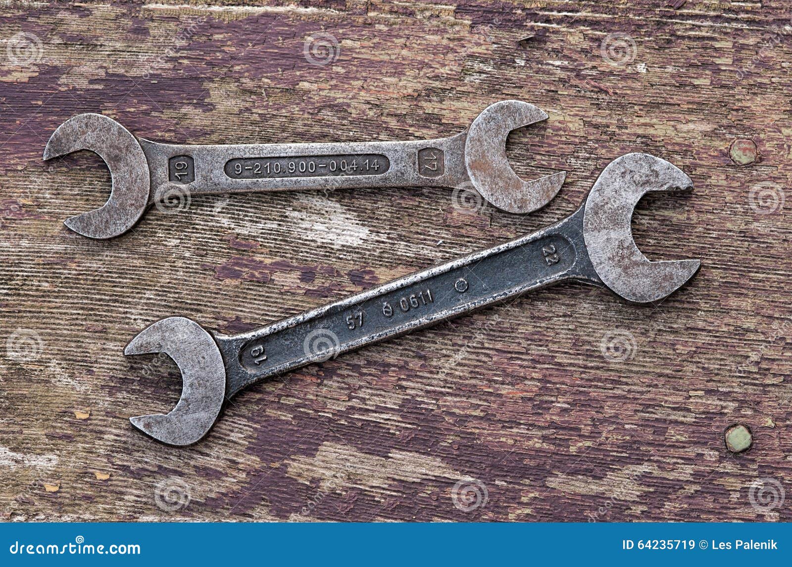 Two old spanners stock image. Image of high, closeup 64235719