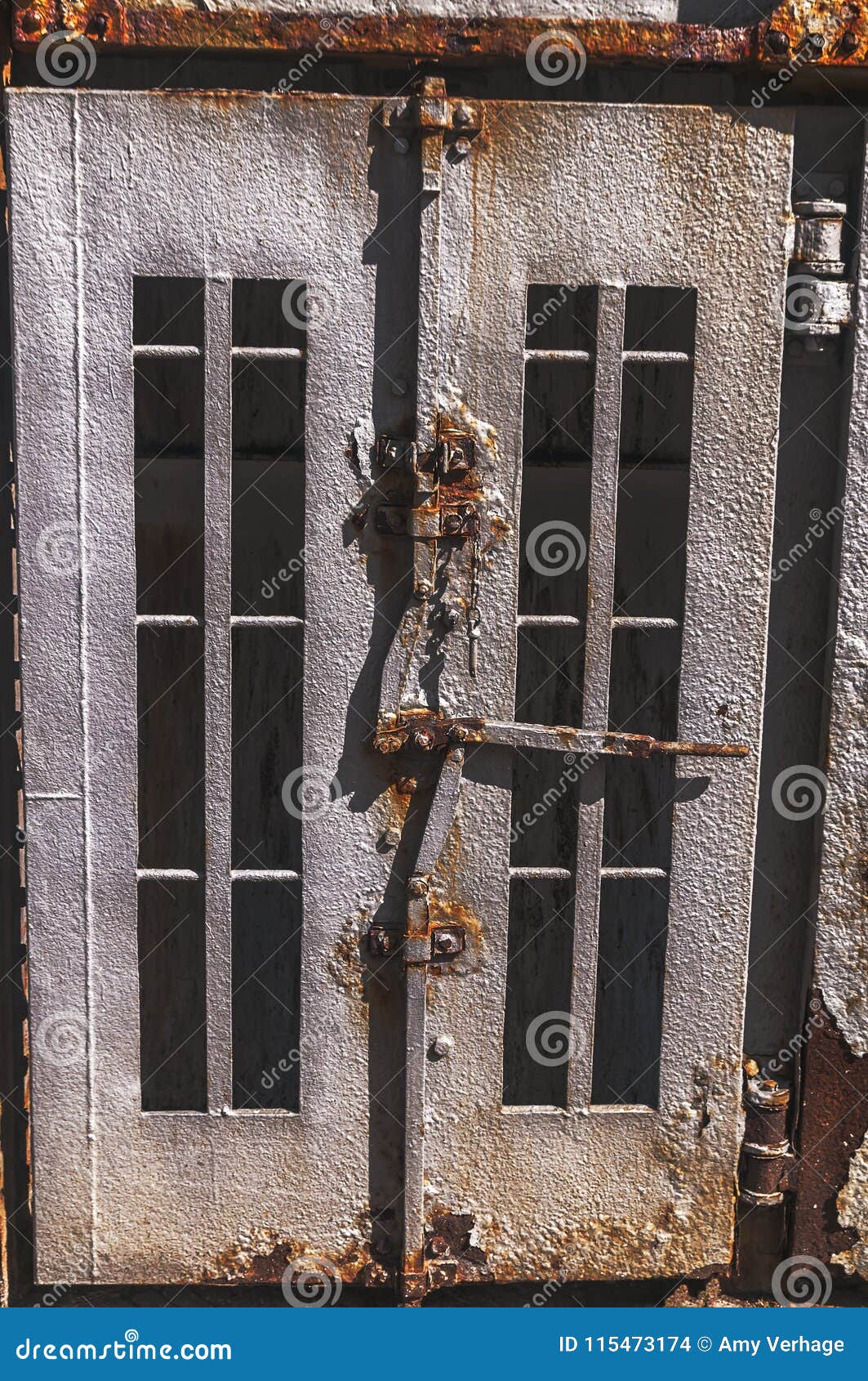 Two old steel rusted doors stock photo. Image of iron 115473174