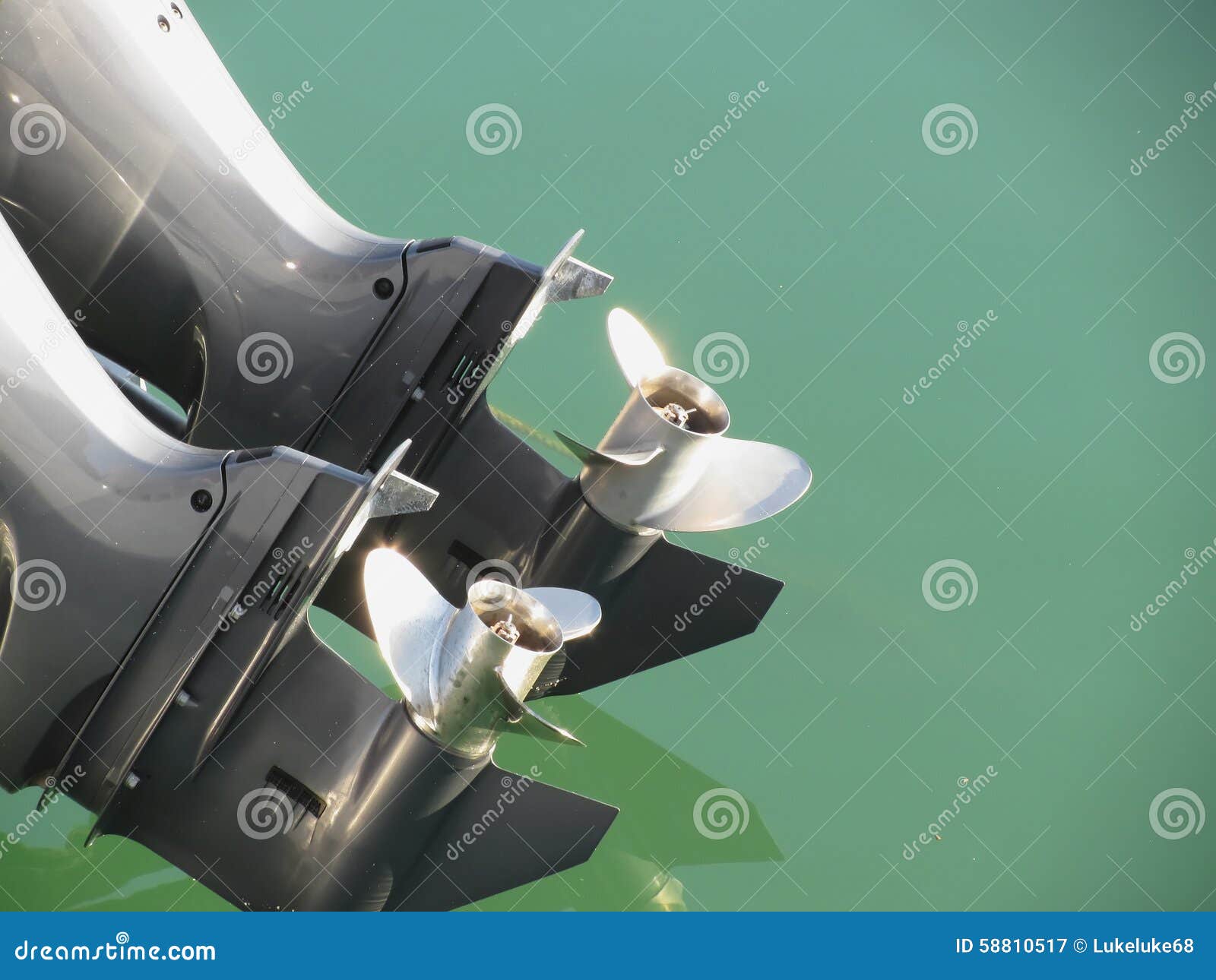 Two Outboard Boat Motors Tuned Up and Trying on the First Run Stock