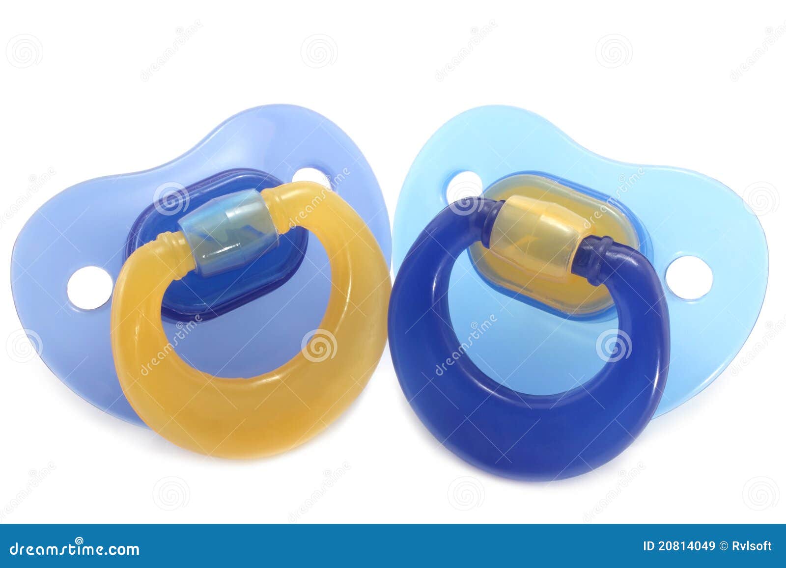 Two pacifiers close-up stock image. Image of child, elastomeric - 20814049