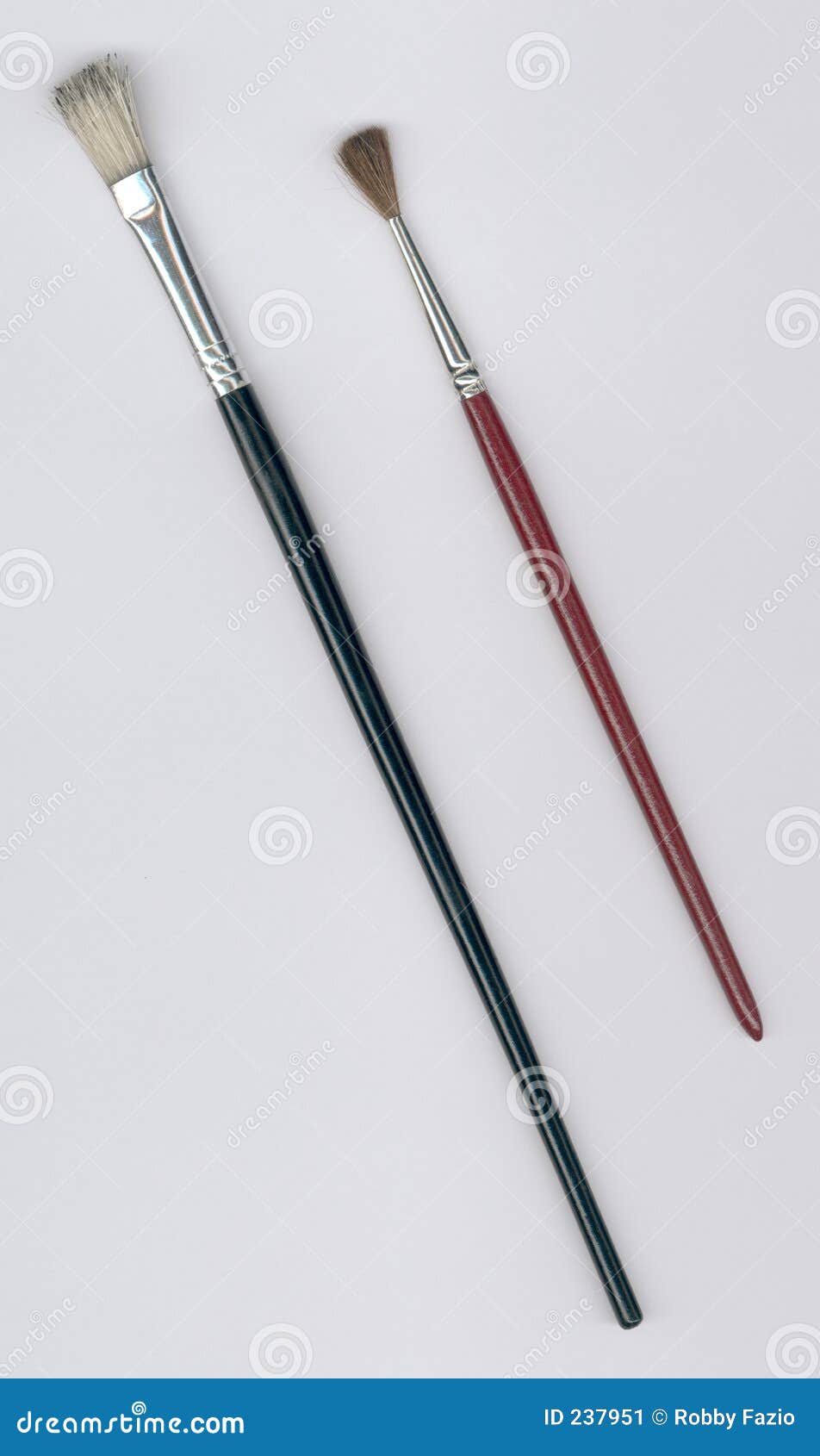 Two Paintbrushes stock image. Image of pencil, color, colorspot 237951