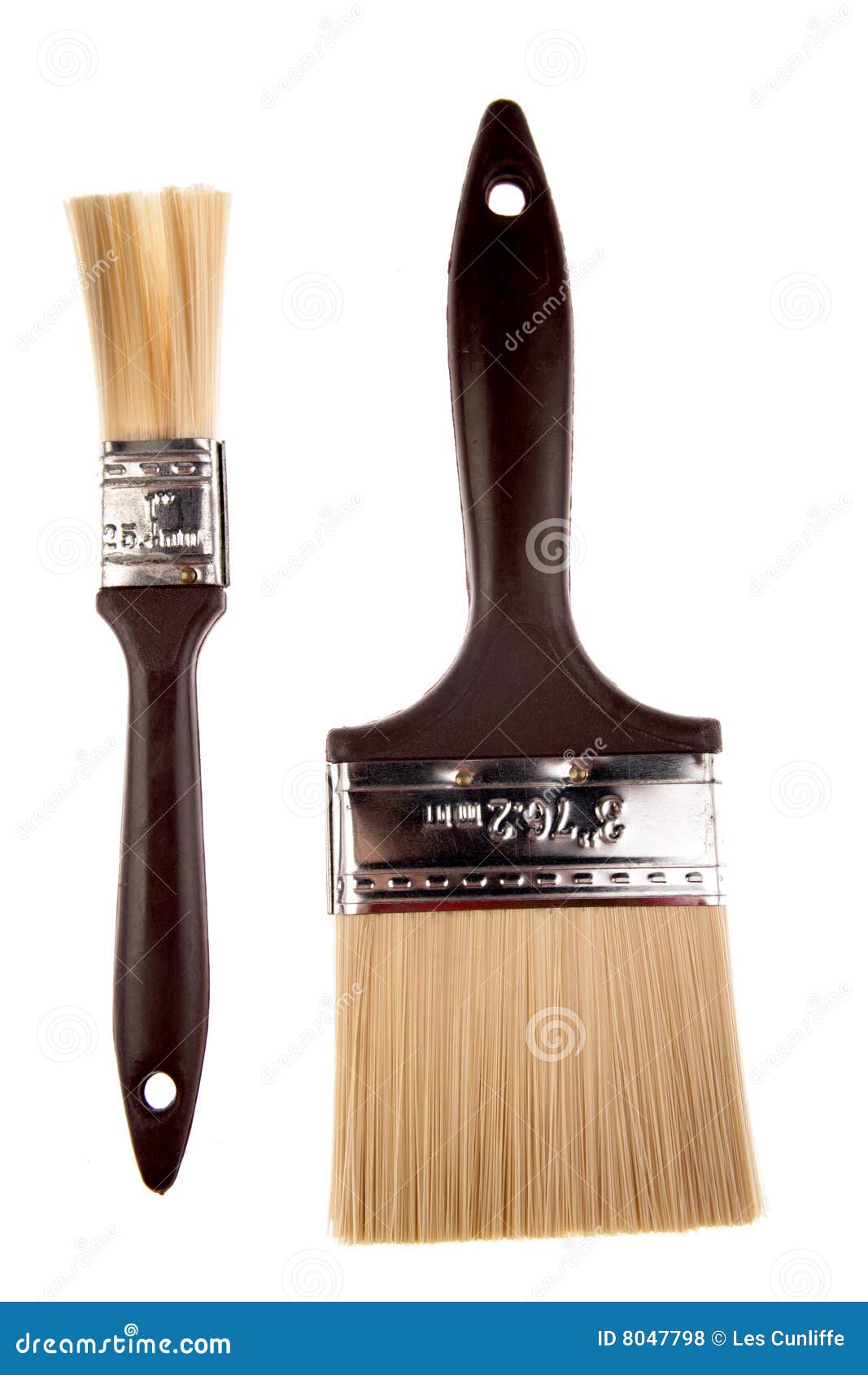 Two paintbrushes stock photo. Image of decor, objects 8047798