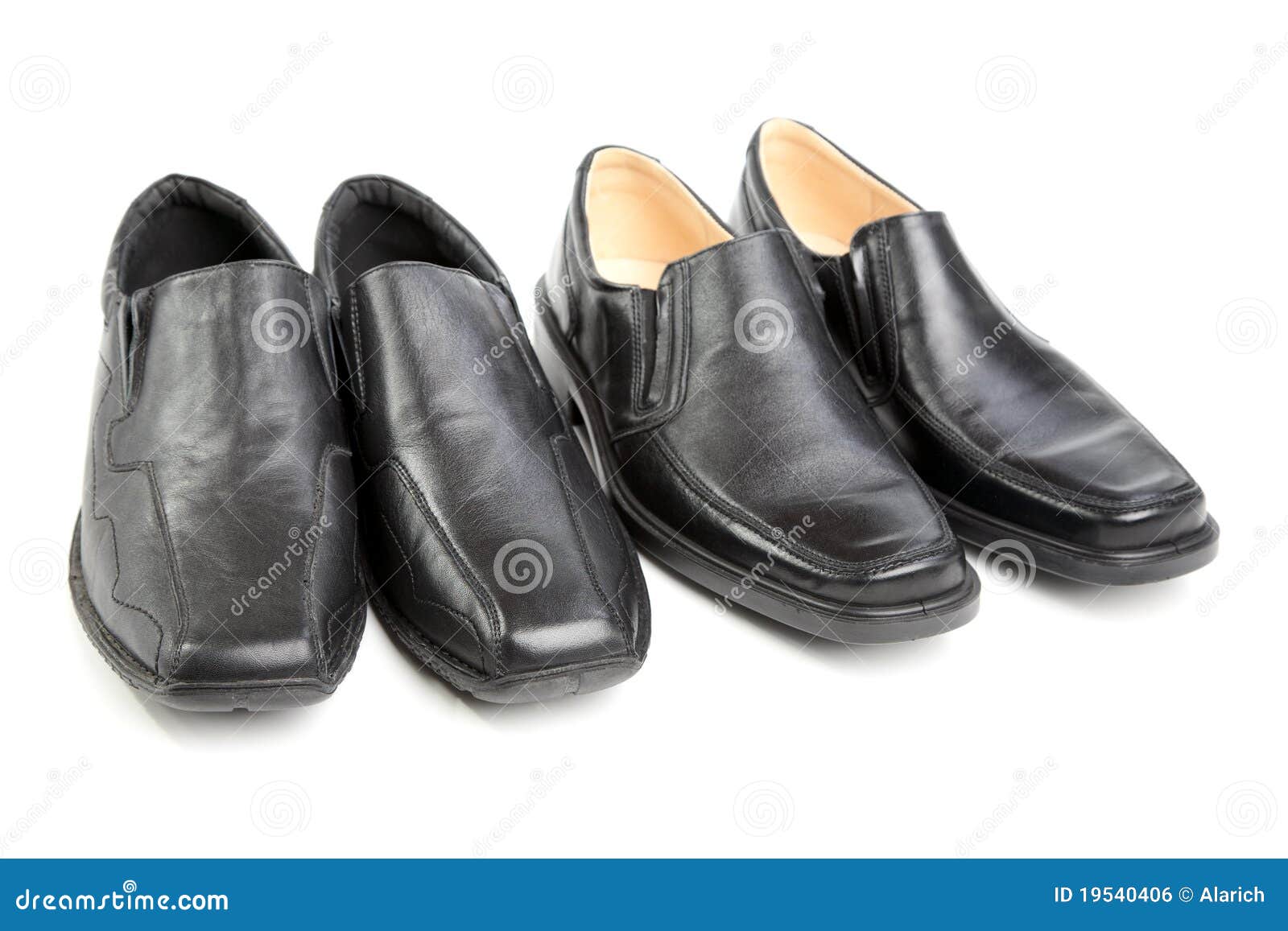 Two Pairs Black Man S a Shoe Stock Photo - Image of clothing, casual ...