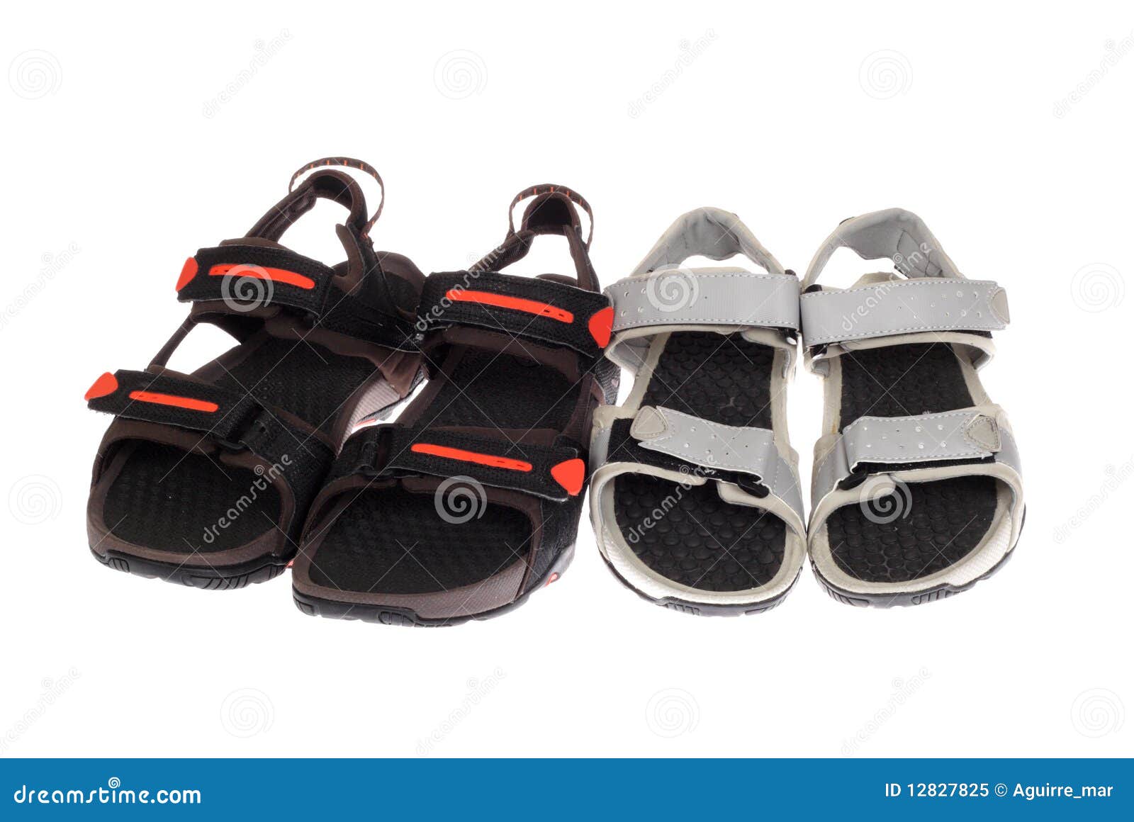 Two pairs of sandals stock image. Image of rubber, isolated - 12827825