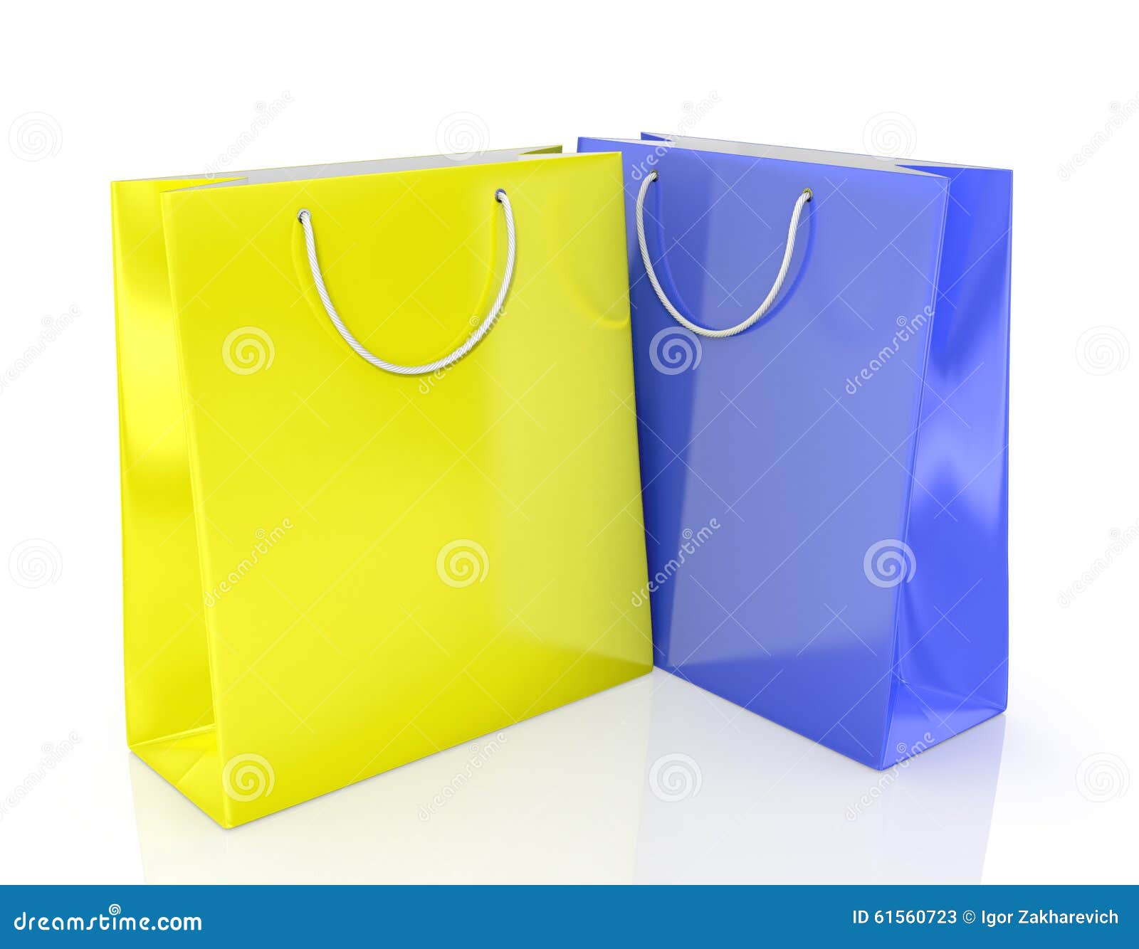 Download Two Paper Shopping Bags Yellow And Blue Stock Image Image Of Paper Cash 61560723 Yellowimages Mockups