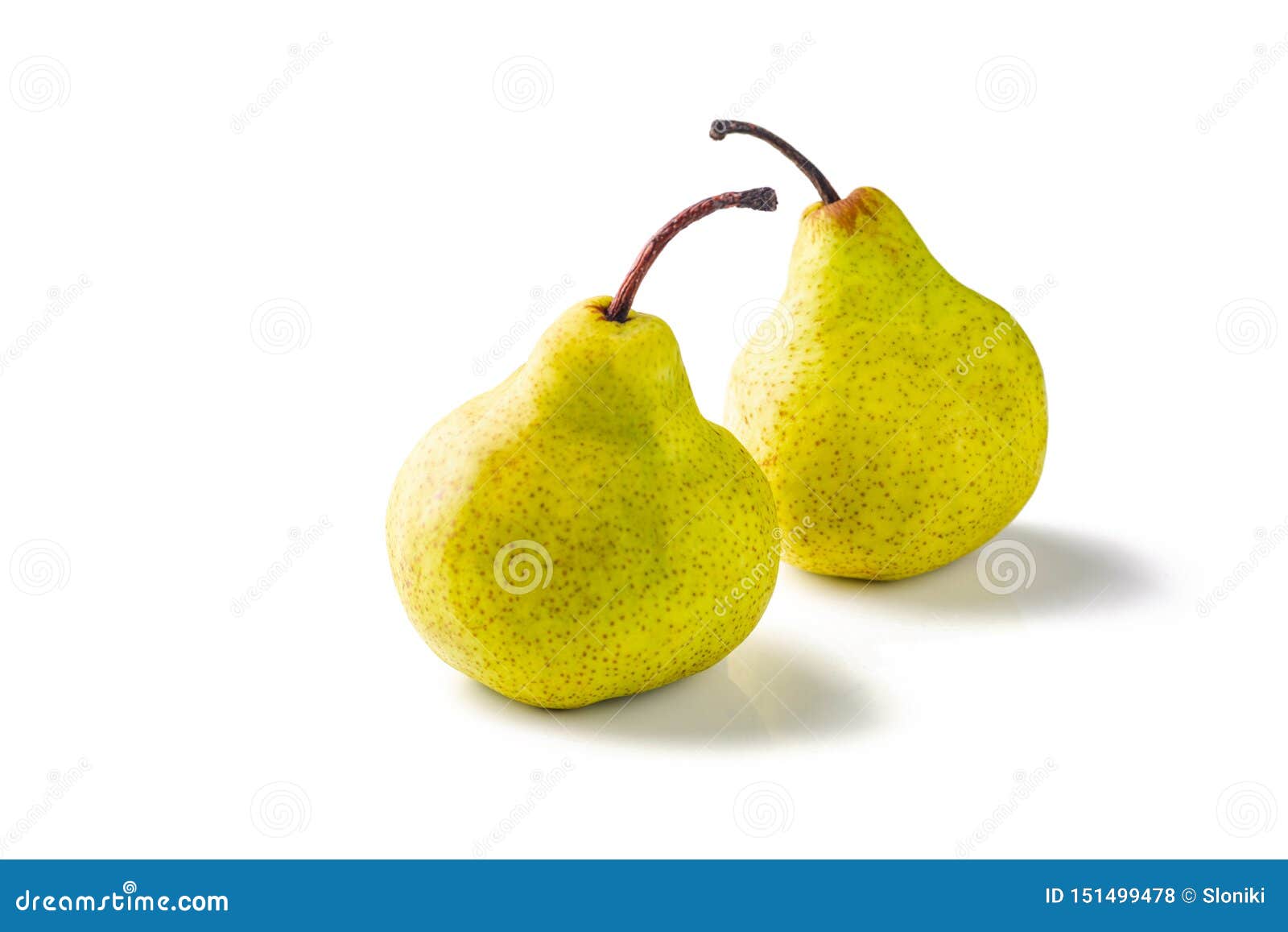 Two Pears Isolated On White Background Stock Photo - Image of ripe