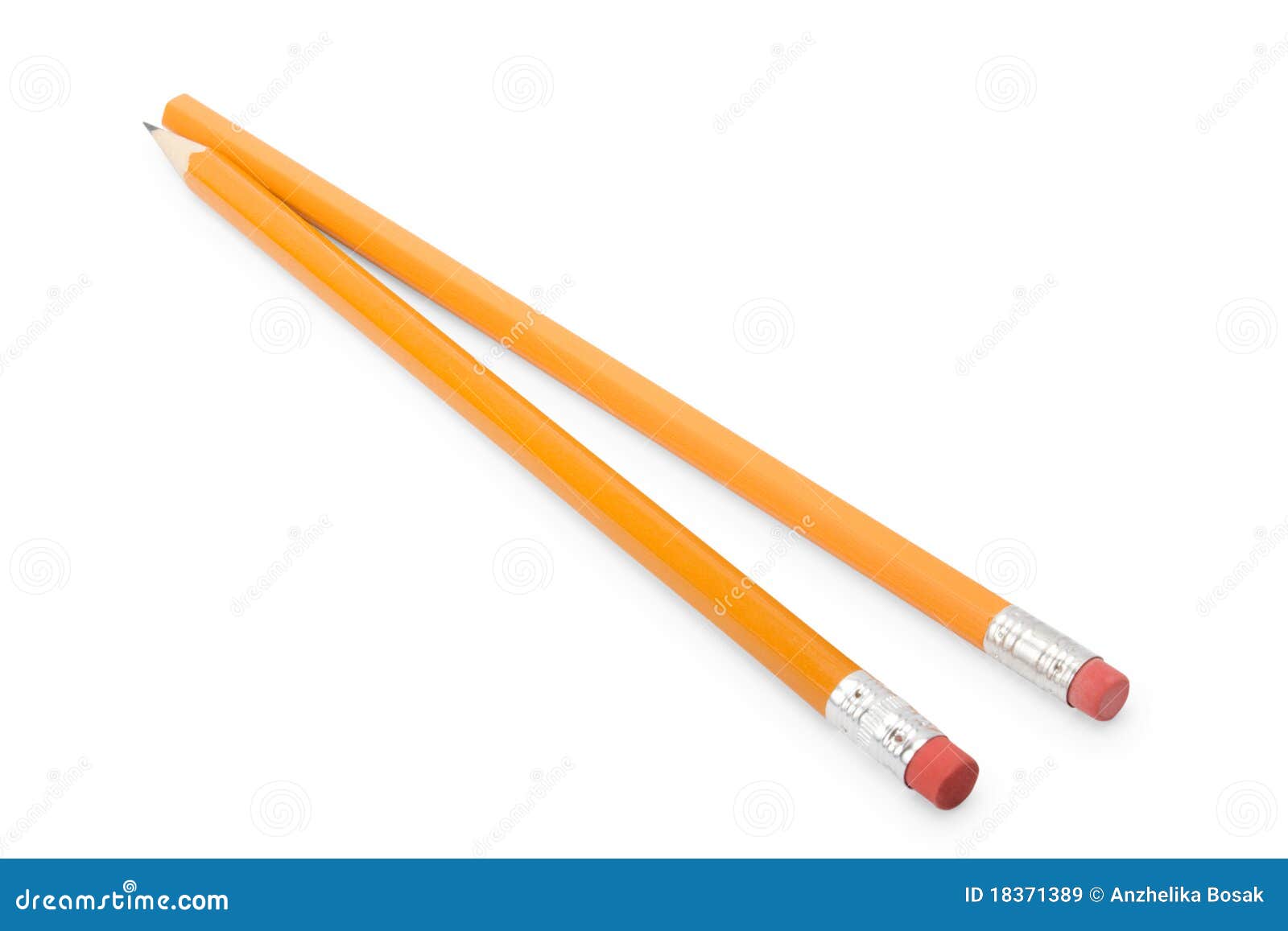Two pencils stock image. Image of pencil, element, white 18371389