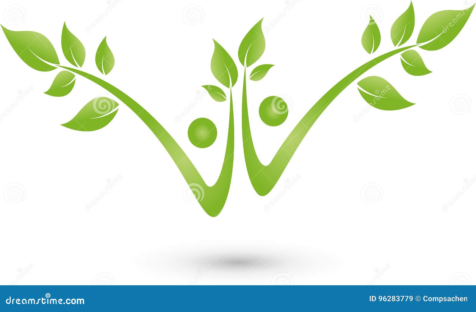 Two People As Trees, Plants, Wellness and Nature Logo Stock Vector