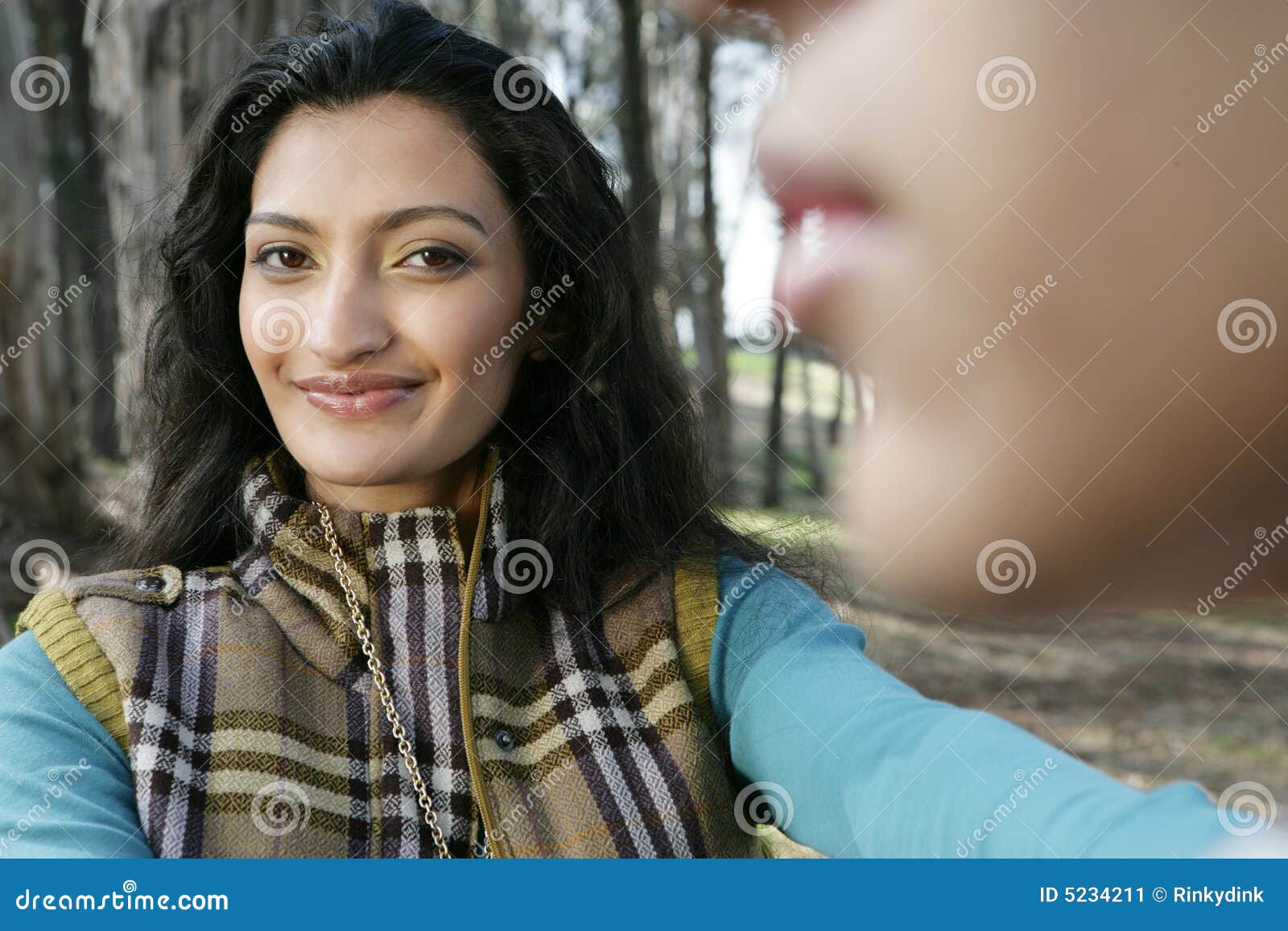 Two people in forest scene stock image. Image of attractive - 5234211