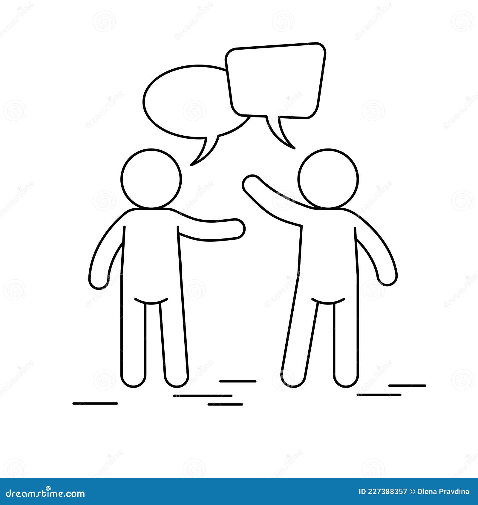 Two People are Talking. the Couple is in Dialogue. Black and White